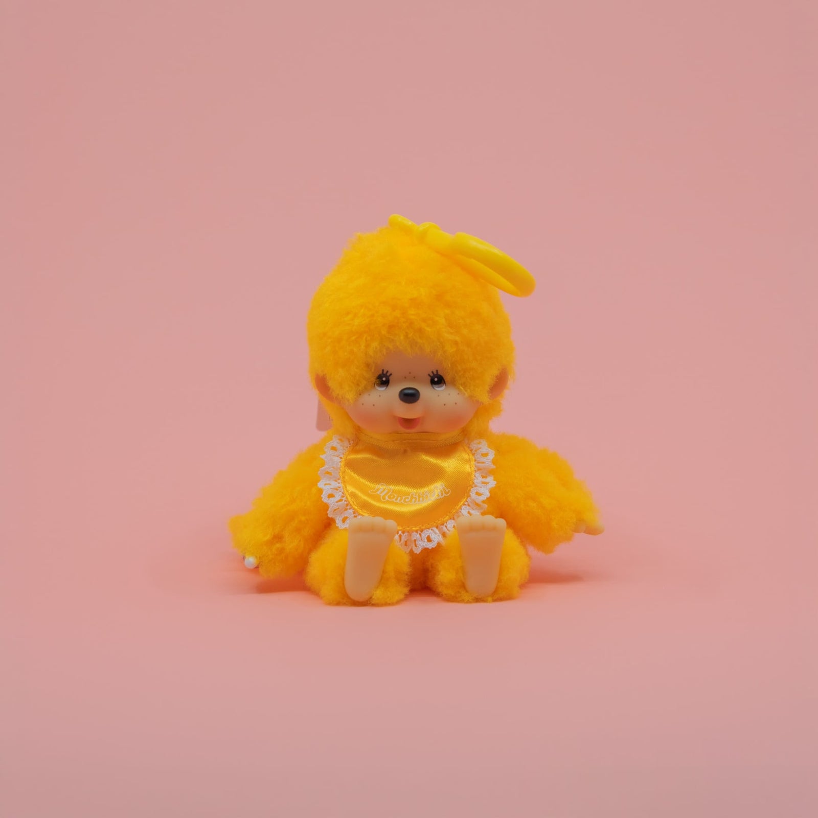 Monchhichi Orange Lace Satin Keychain