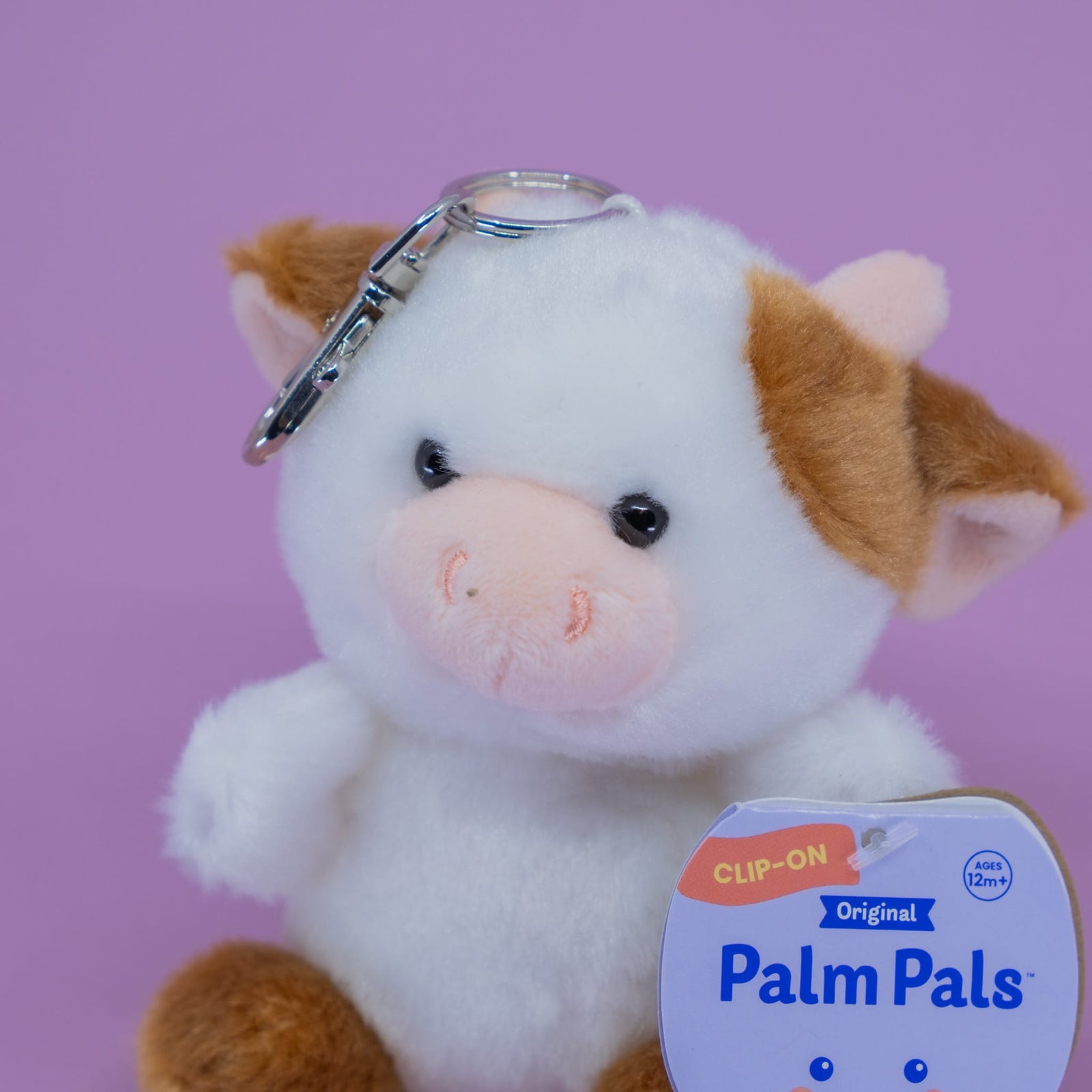 Caroline Brown Cow Clip-On Palm Pals Plush