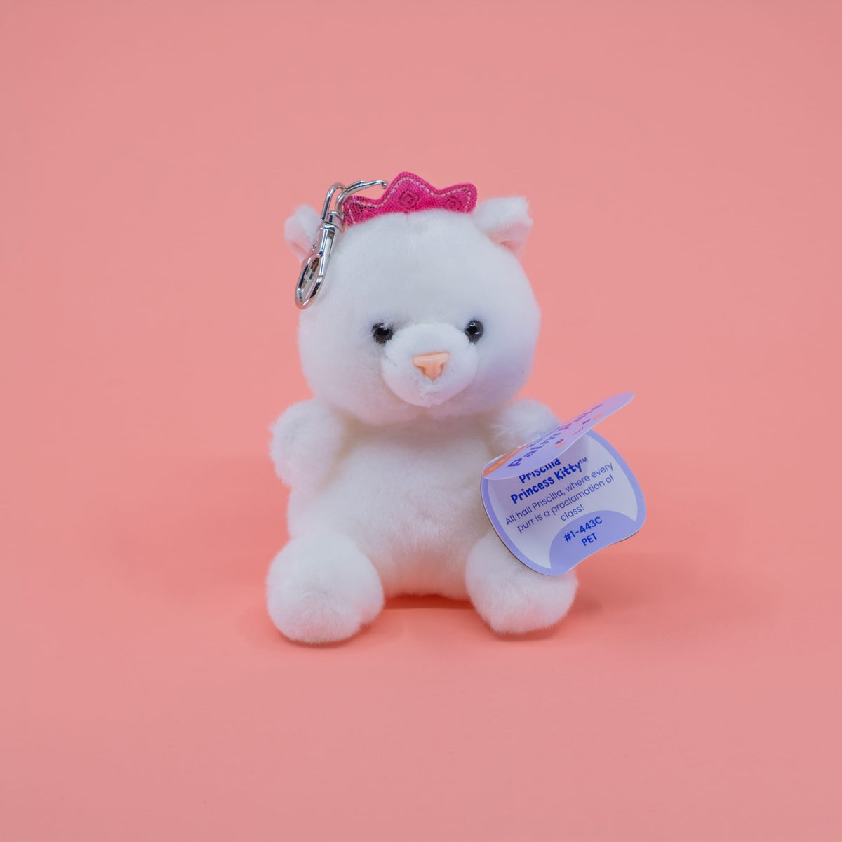 Priscilla Princess Kitty Clip-On Palm Pals Plush