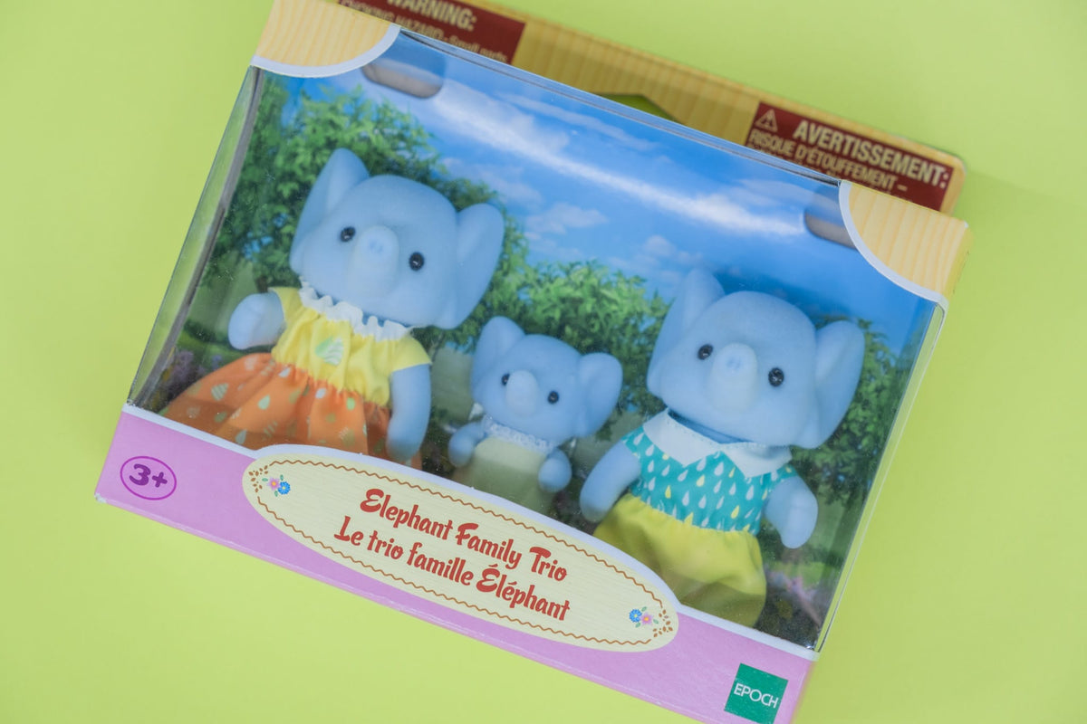 Calico Critters Elephant Family Trio Playset