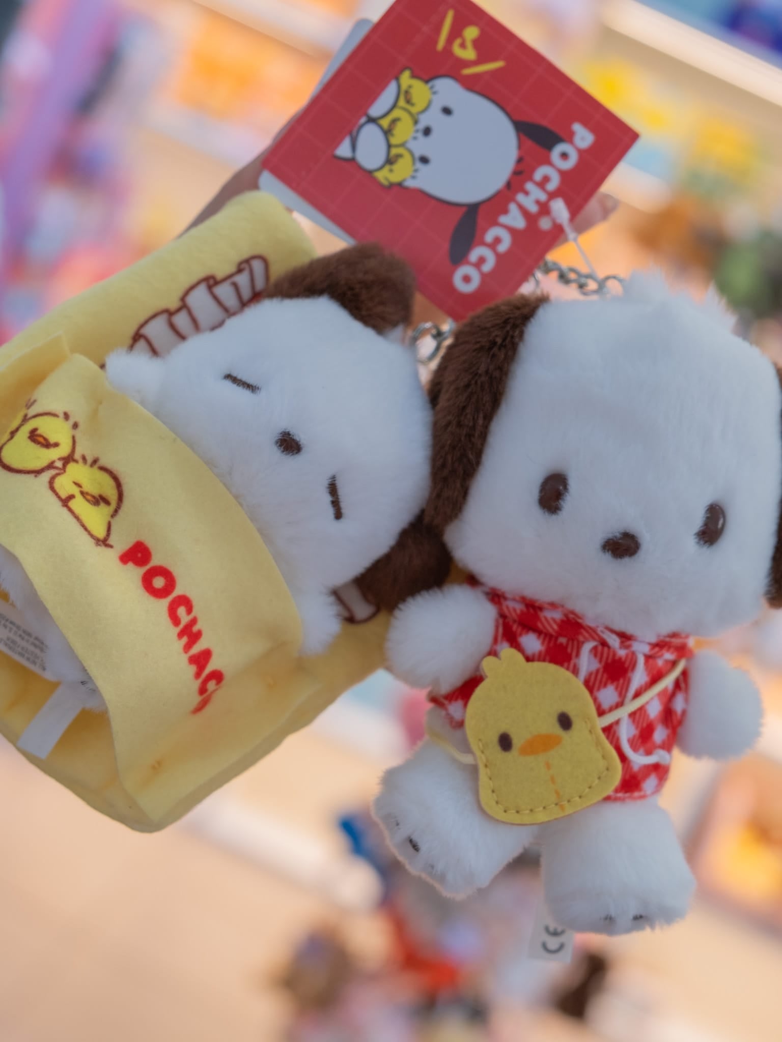 Pochacco and Pi-chan Plush Keychain