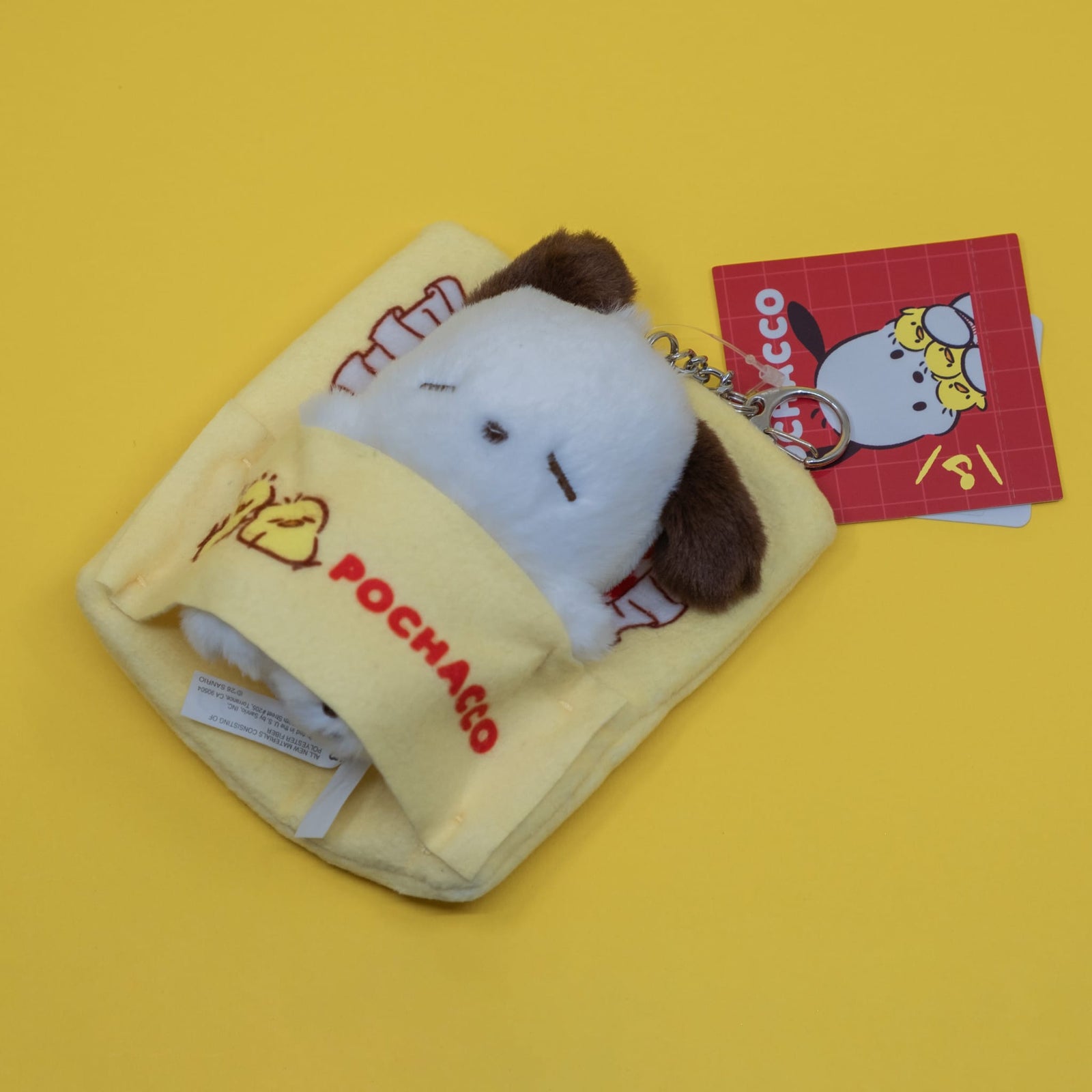 Pochacco & Pi-Chan Napping Plush Keychain