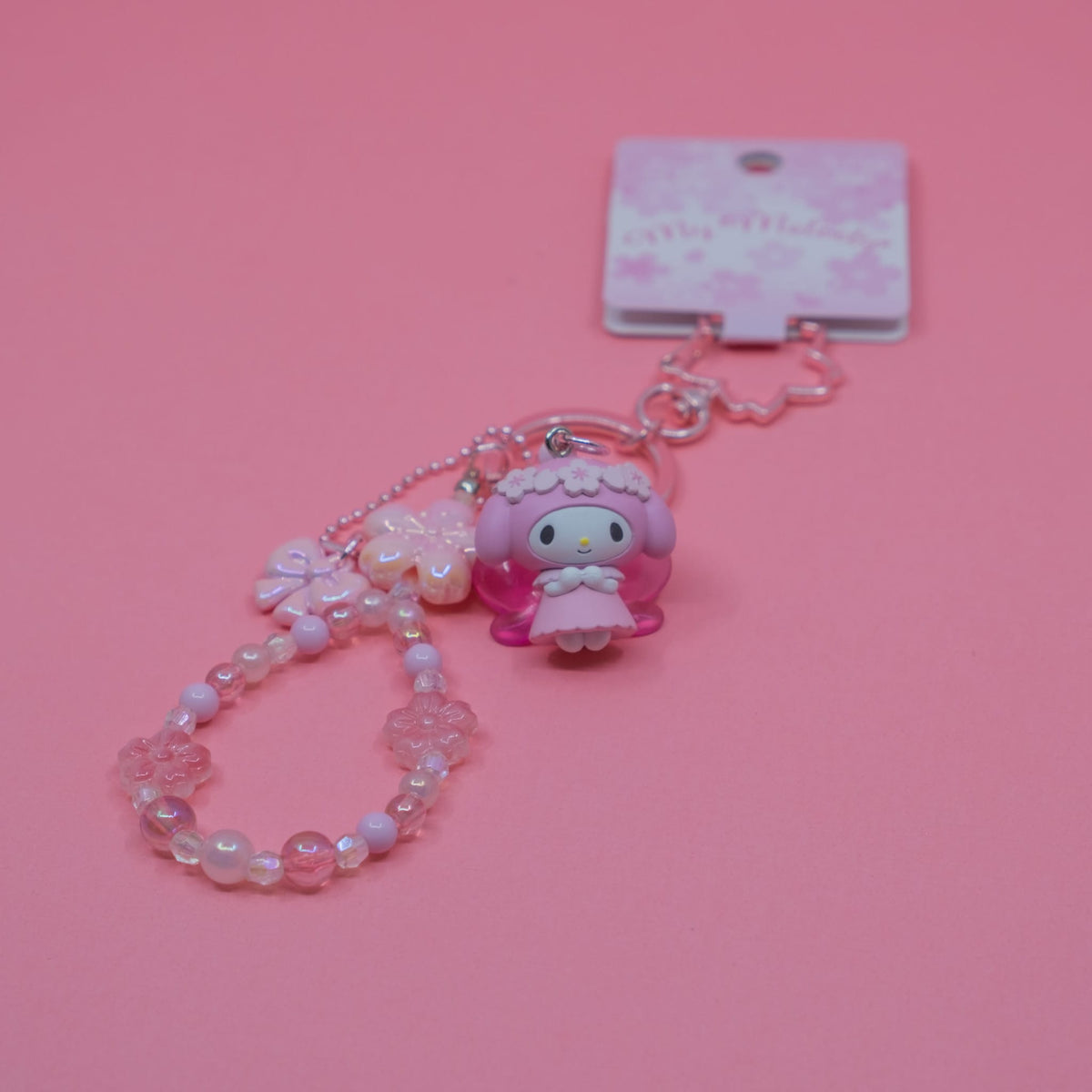 My Melody Sakura Charm Keychain