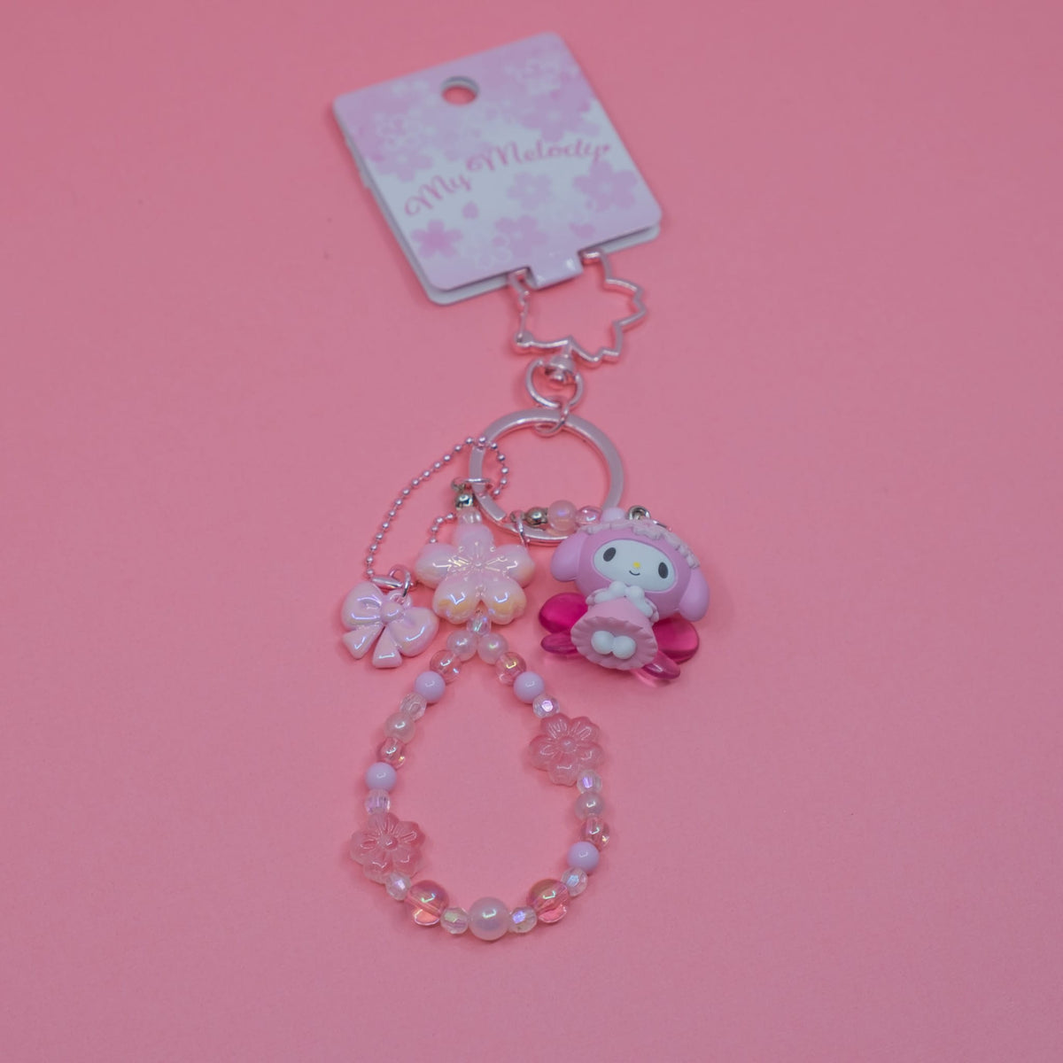 My Melody Sakura Charm Keychain