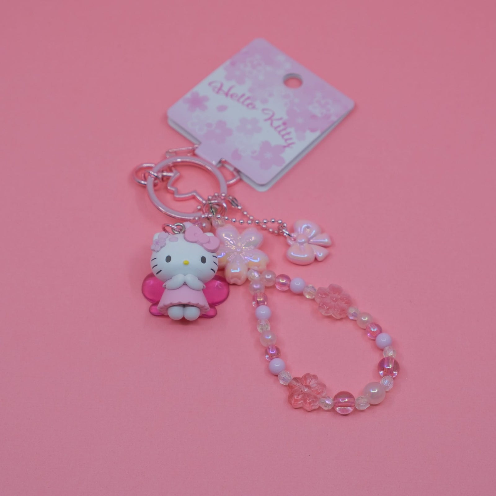 Hello Kitty Sakura Charm Keychain