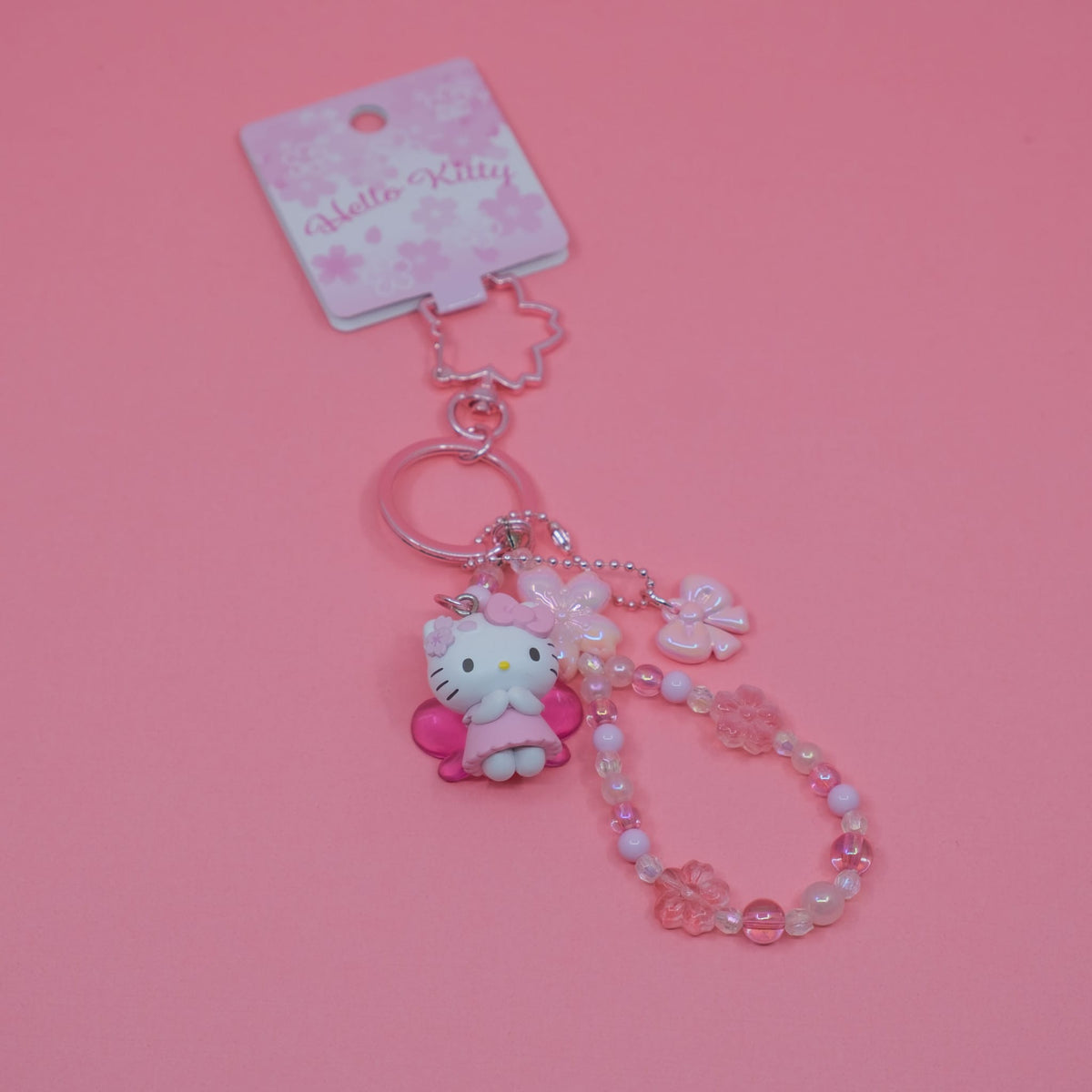 Hello Kitty Sakura Charm Keychain
