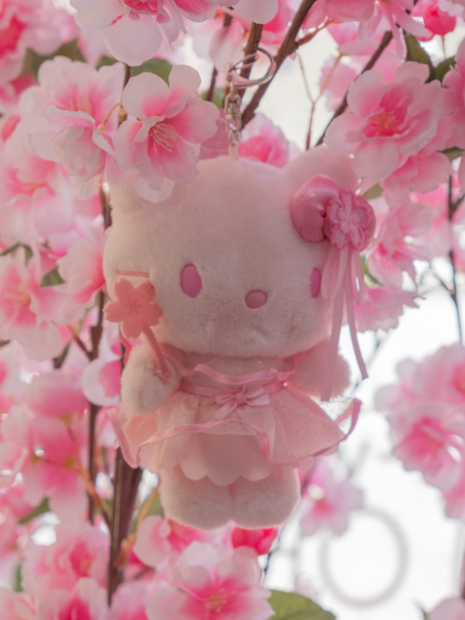 Hello Kitty Sakura Plush Keychain