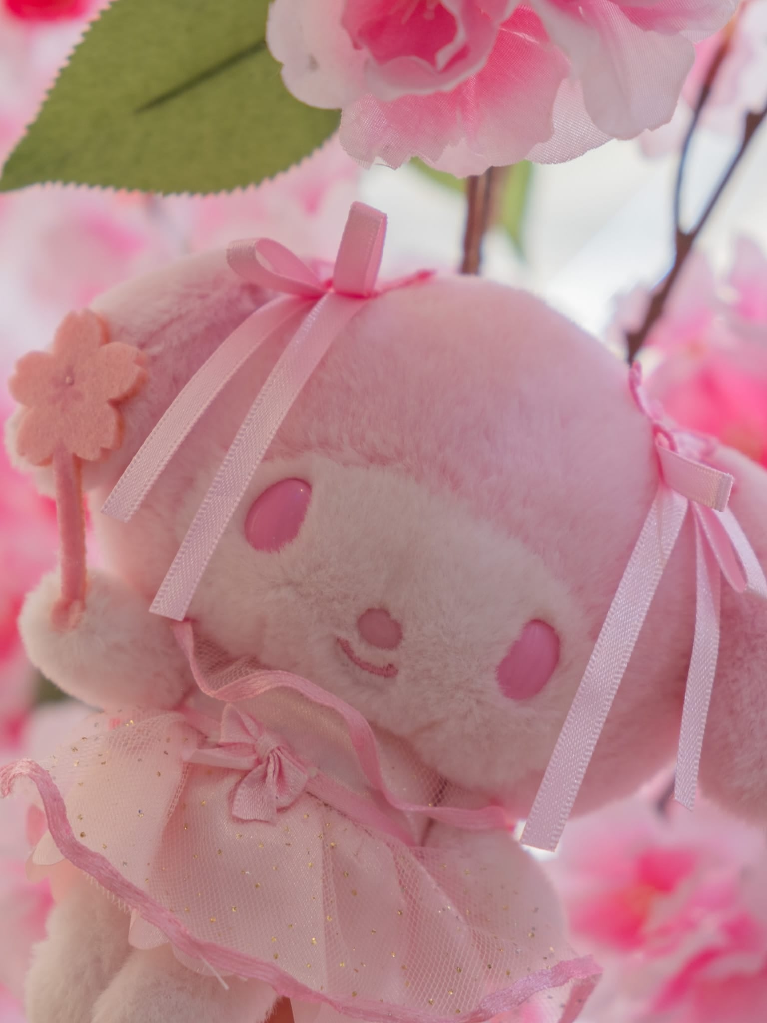 My Melody Sakura Plush Keychain