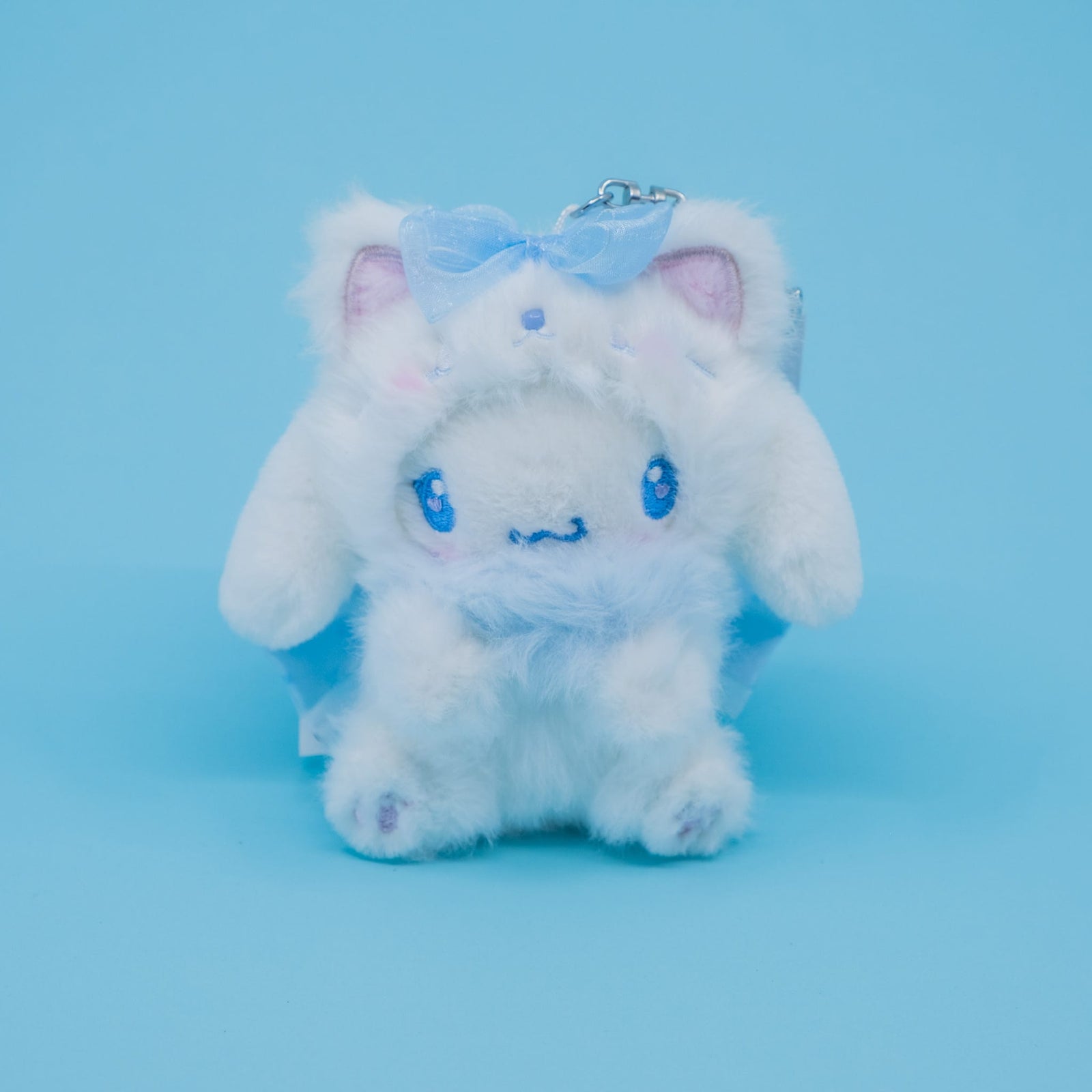 Cinnamoroll Kitten Bow Plush Keychain