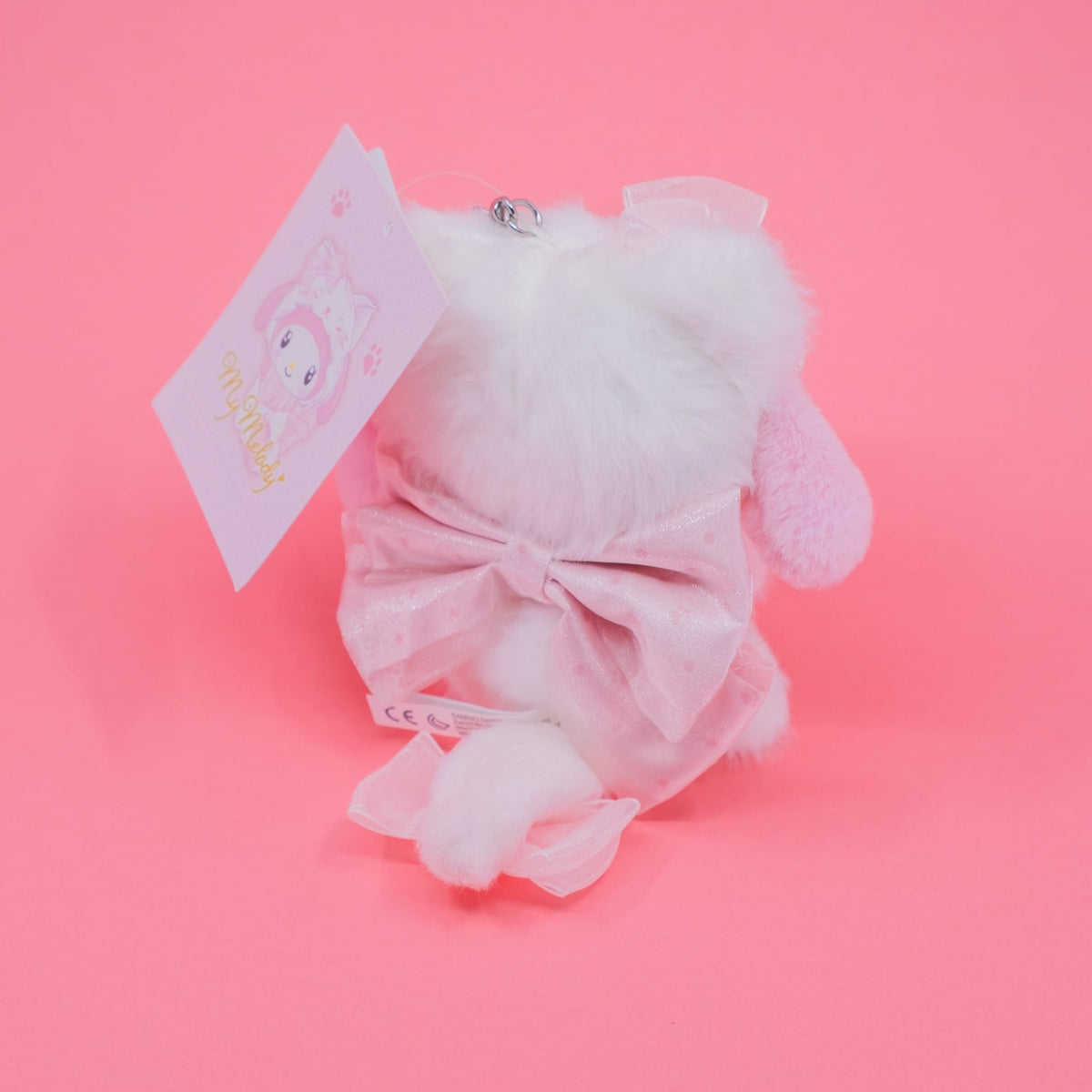 My Melody Kitten Bow Plush Keychain