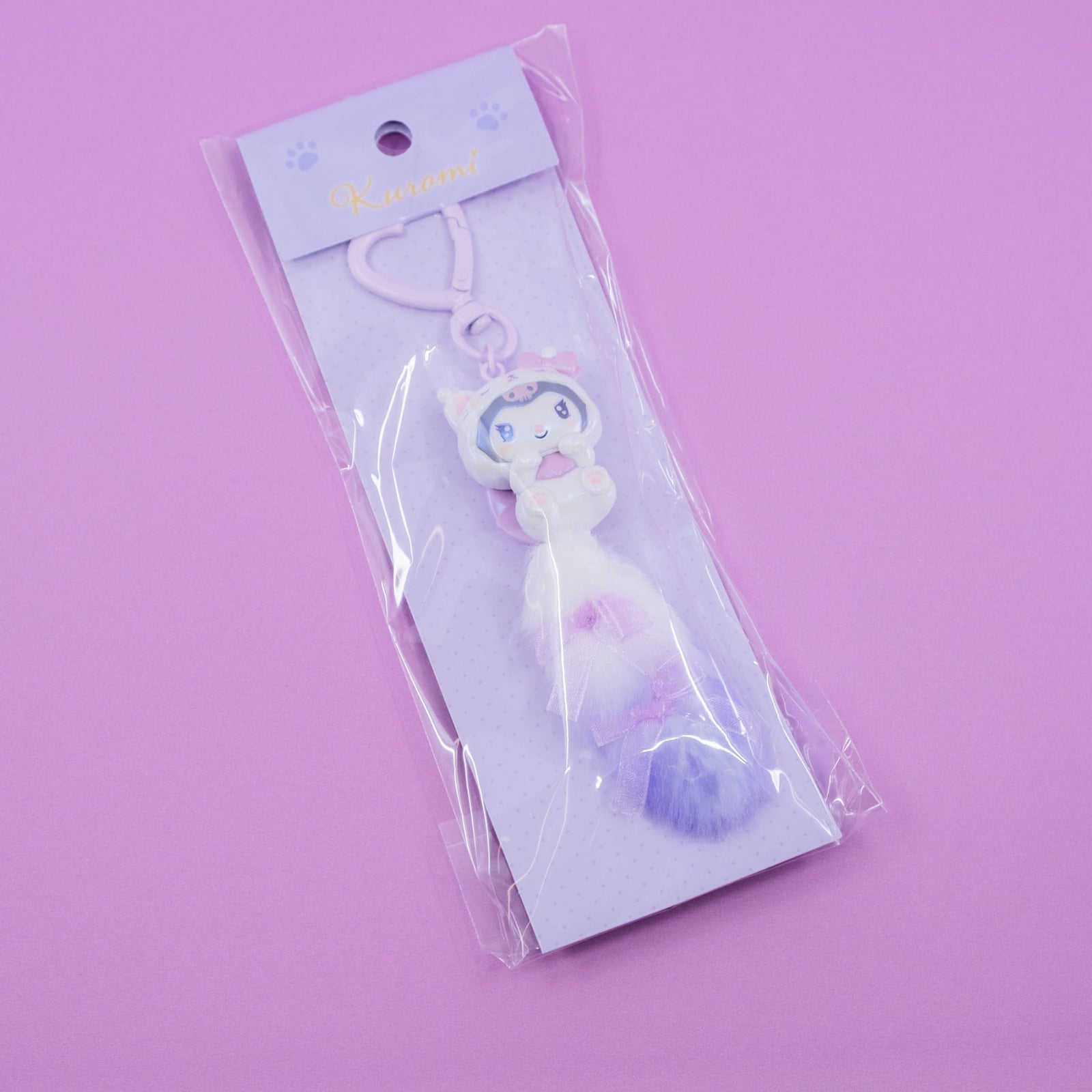 Kuromi Kitten Bow Keychain