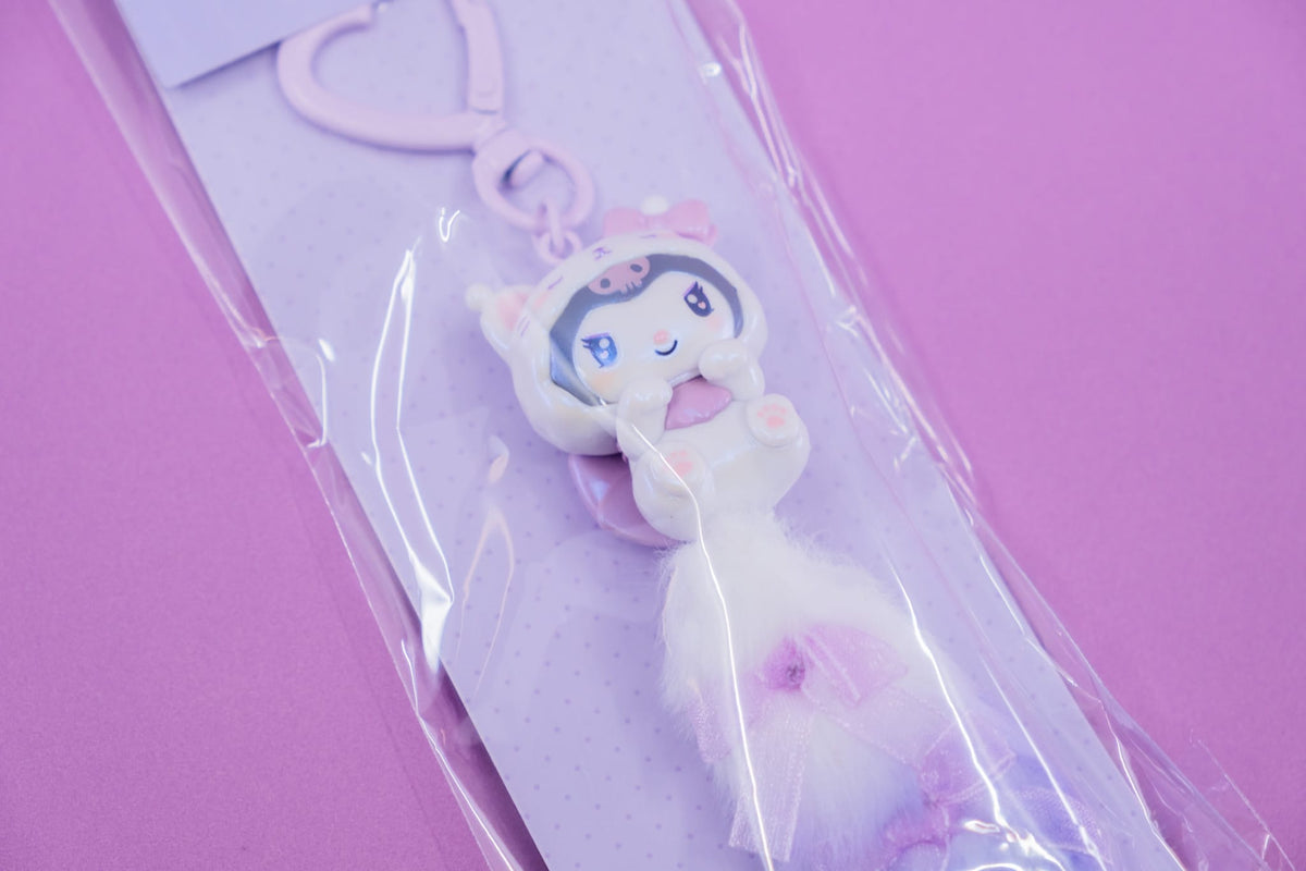 Kuromi Kitten Bow Keychain
