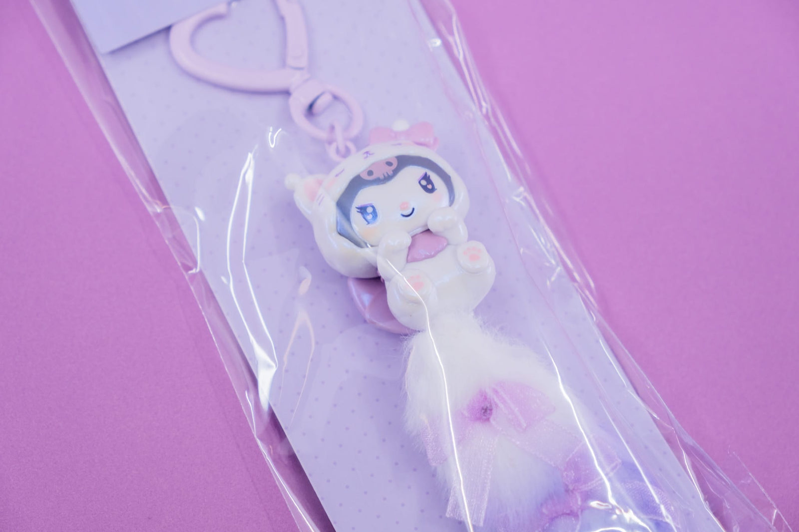 Kuromi Kitten Bow Keychain