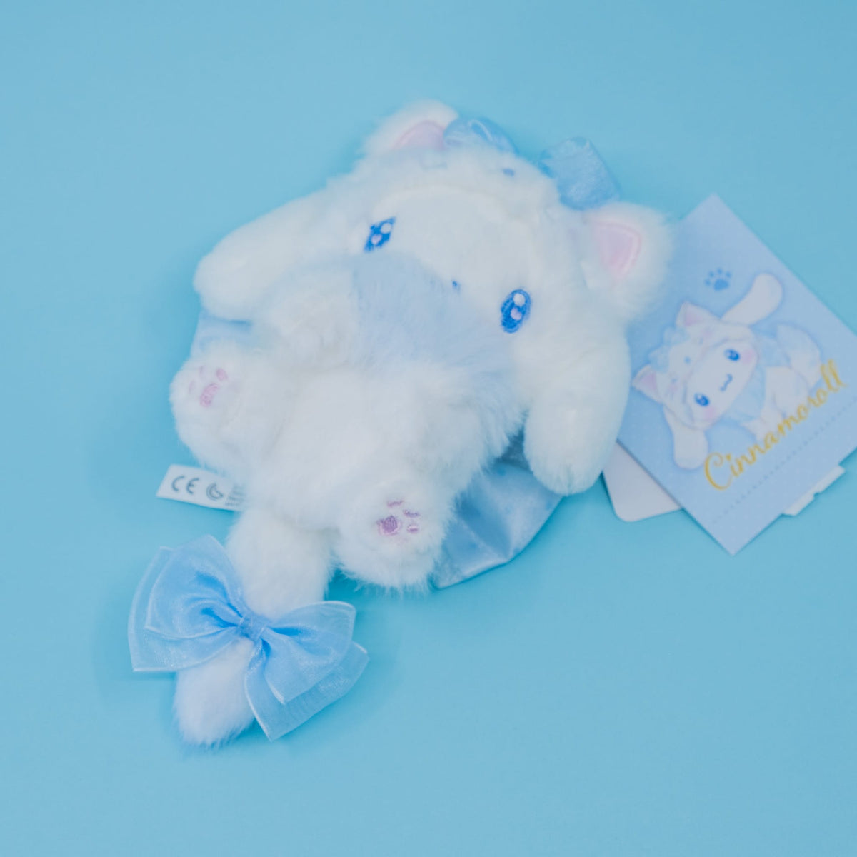 Cinnamoroll Kitten Bow Plush Keychain