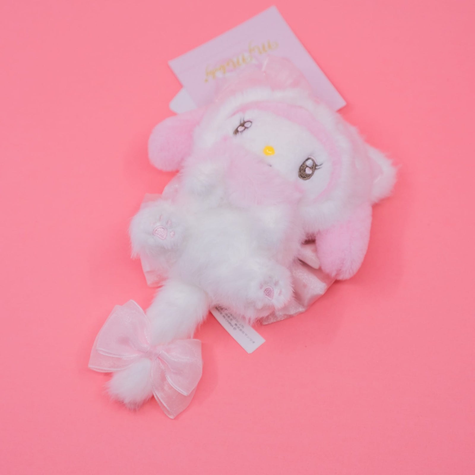 My Melody Kitten Bow Plush Keychain