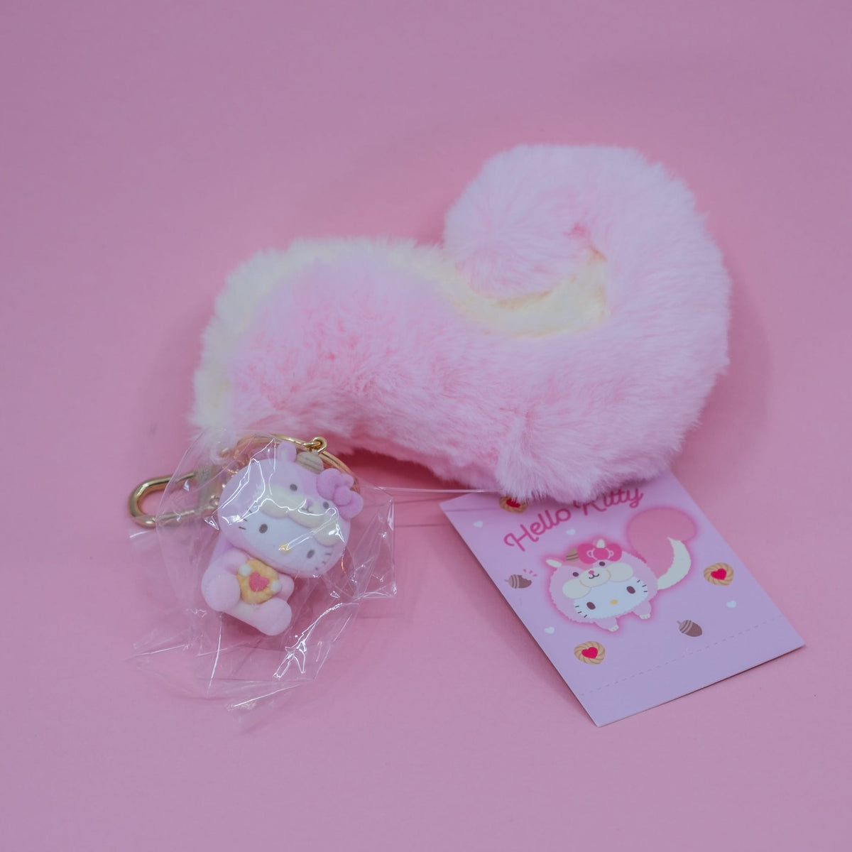 Hello Kitty Tail Keychain (Fluffy Squirrel Series)