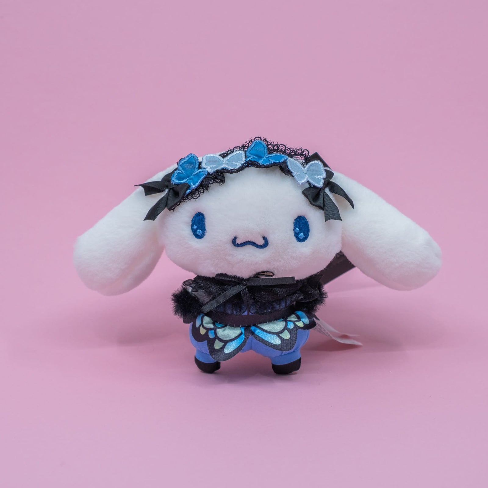 Cinnamoroll Plush Keychain (Dark Butterfly Series)