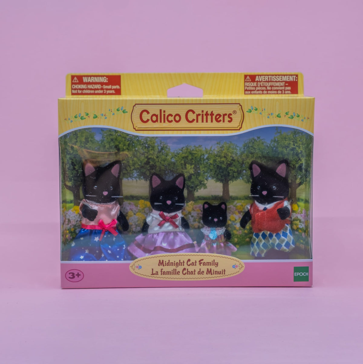 Midnight Cat Family Calico Critters Playset