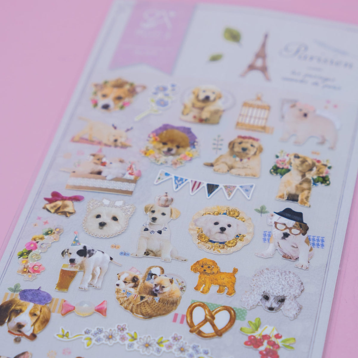 Fancy French Dogs Stickers