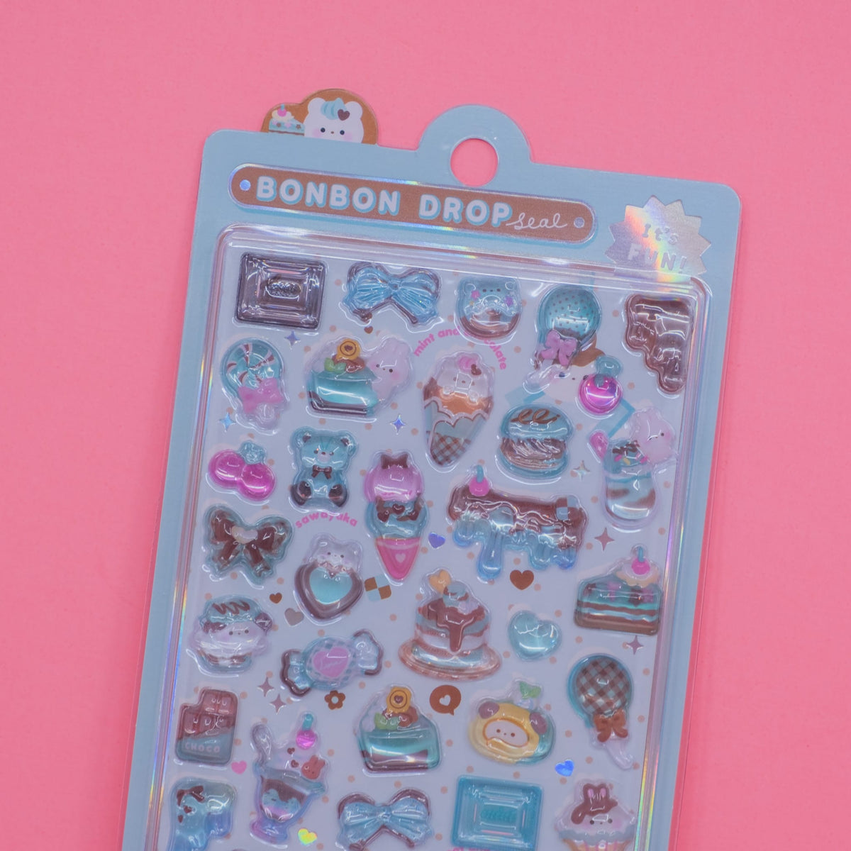Mint Chocolate Bonbon Drop Stickers