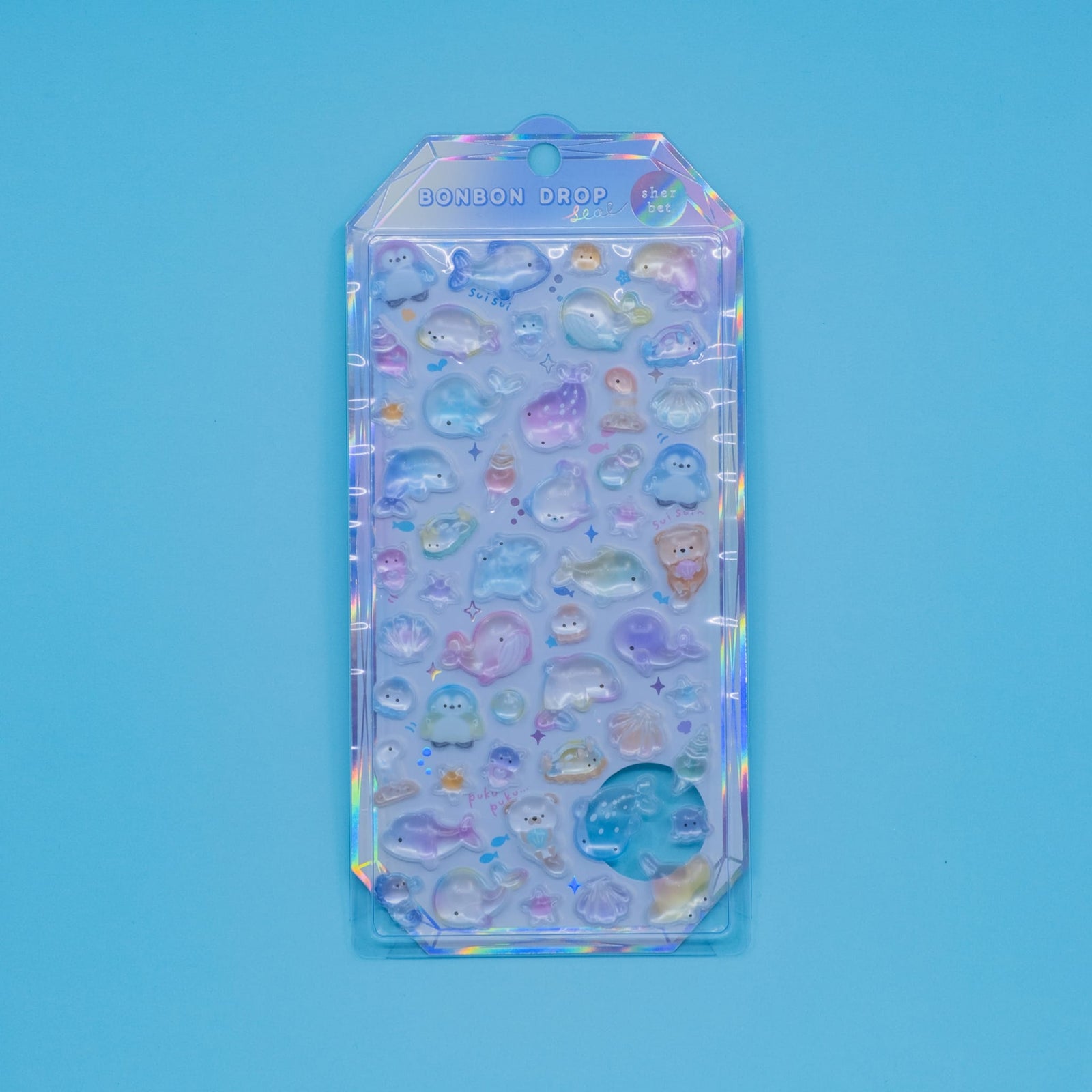 Pastel Rainbow Marine Frozen Bonbon Drop Q-Lia Stickers