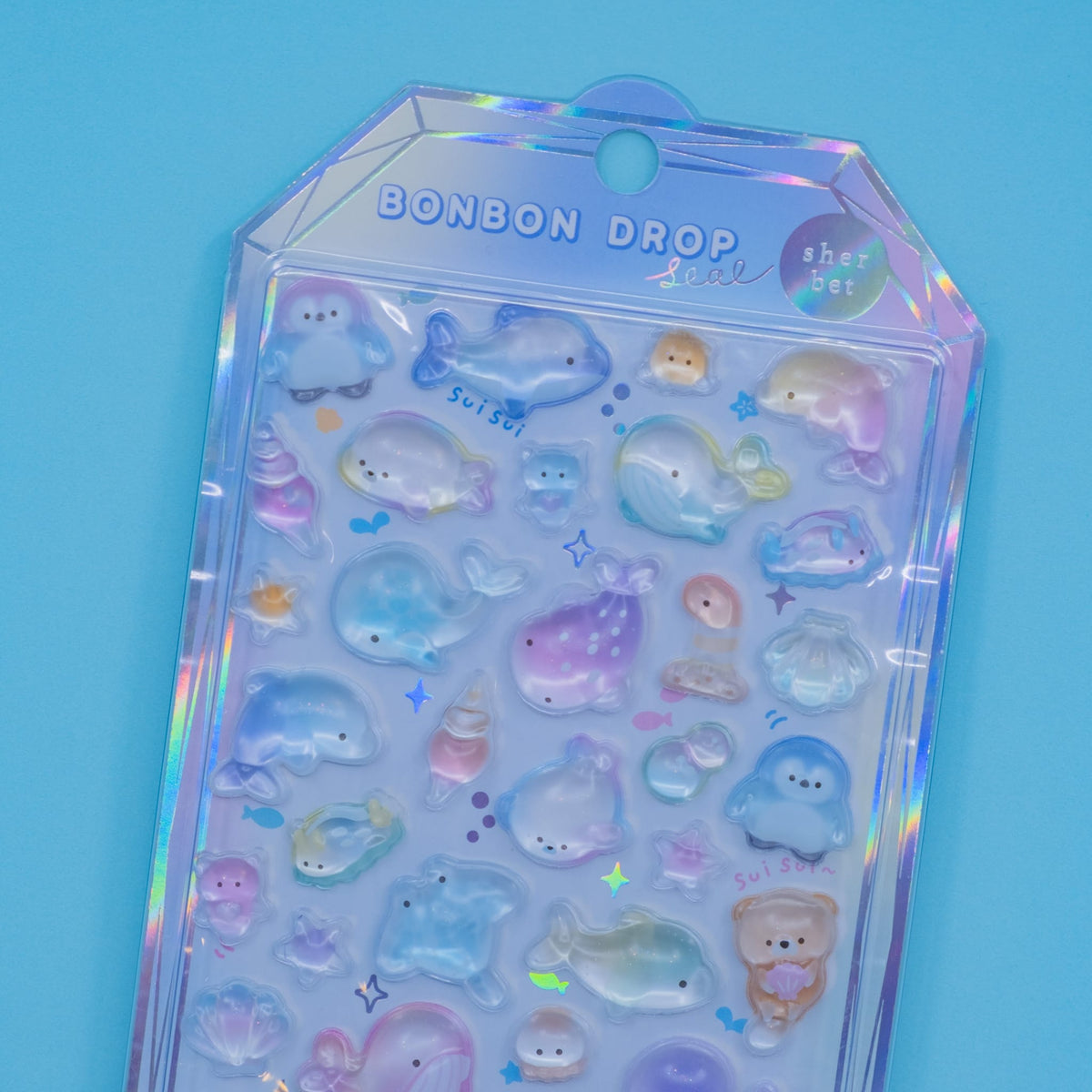 Pastel Rainbow Marine Frozen Bonbon Drop Q-Lia Stickers