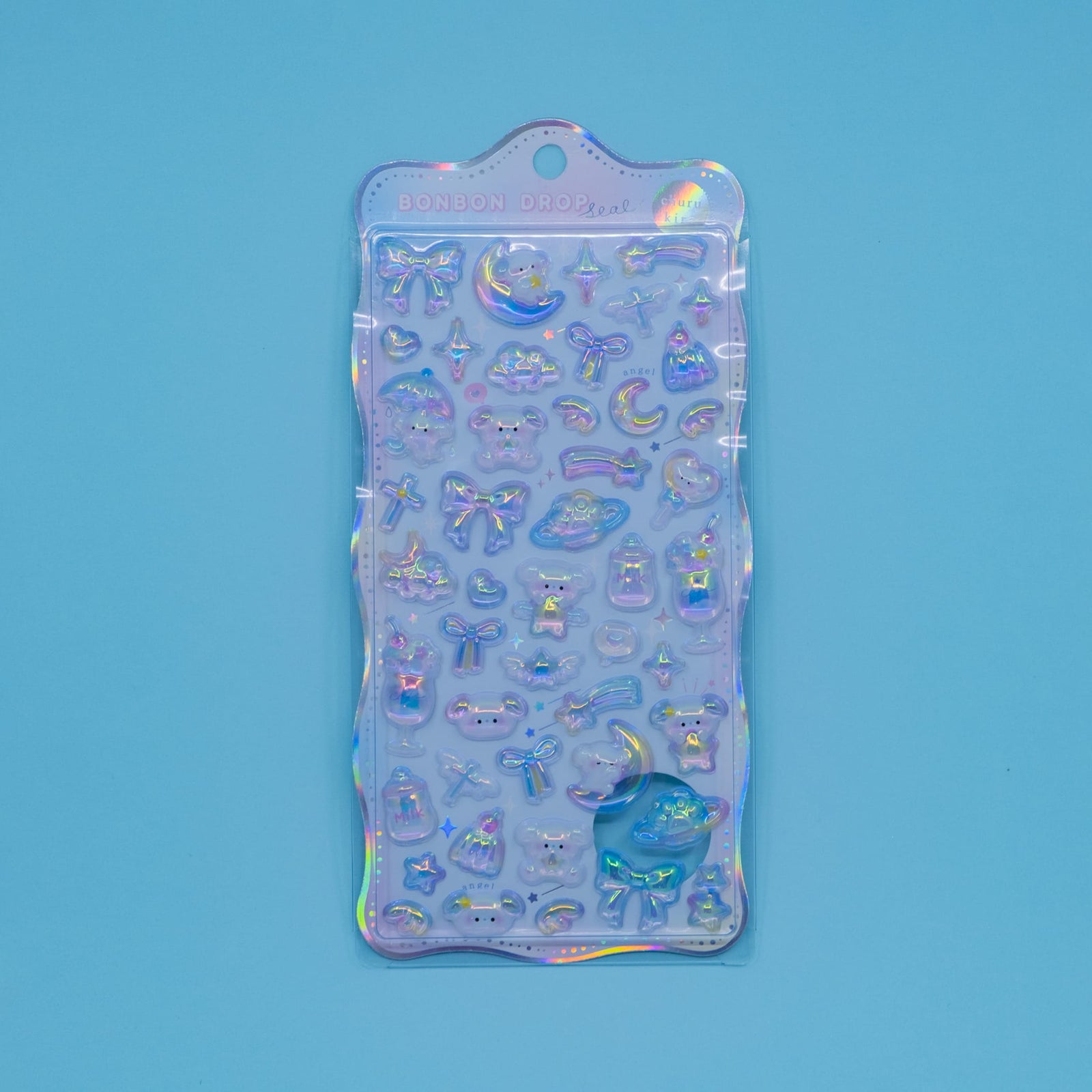 Light Blue Puppy Aurora Bonbon Drop Q-Lia Stickers