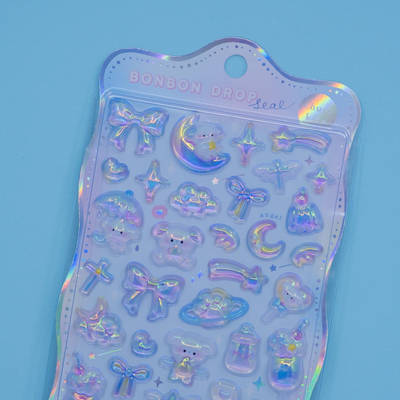 Light Blue Puppy Aurora Bonbon Drop Q-Lia Stickers
