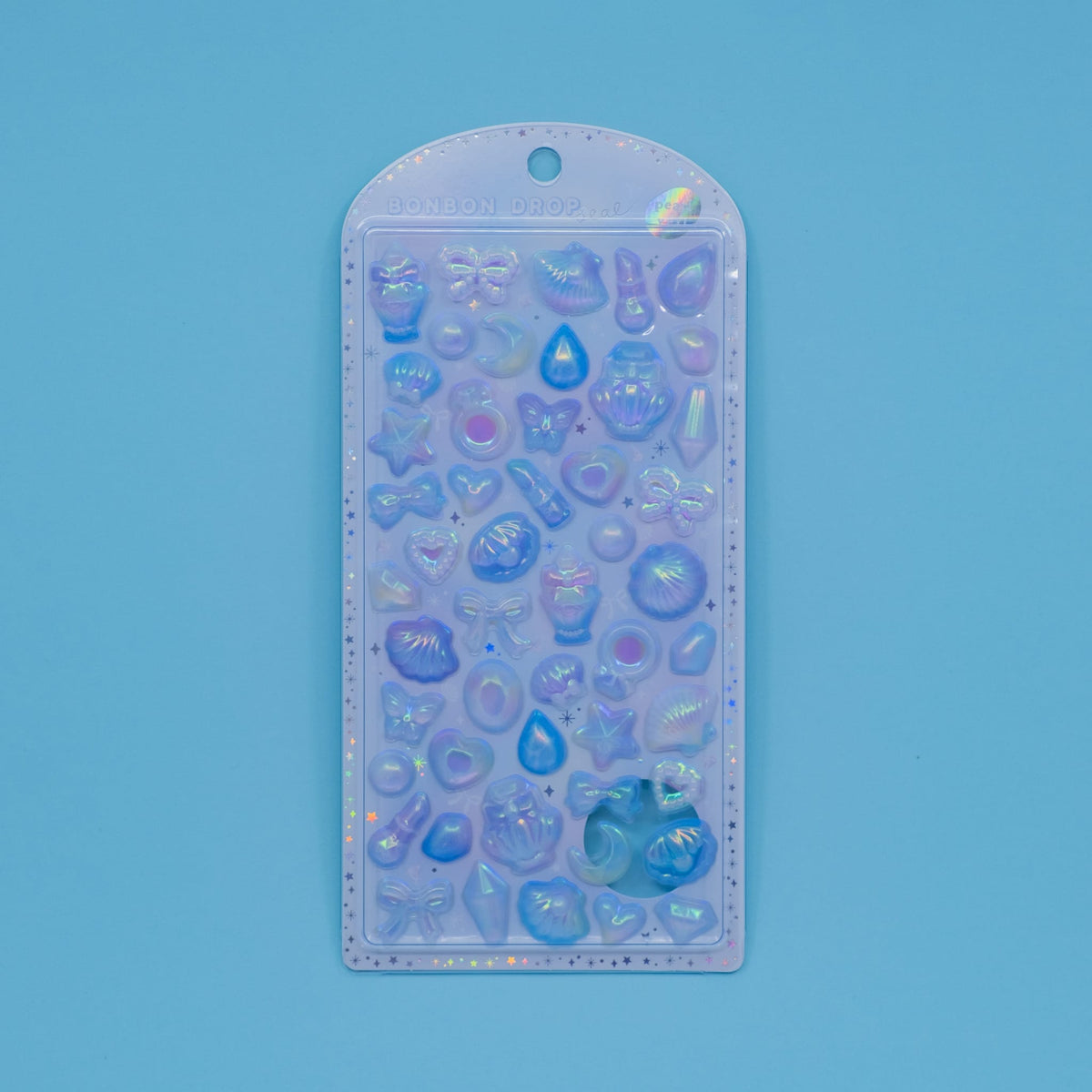 Blue Pearl Veil Bonbon Drop Stickers