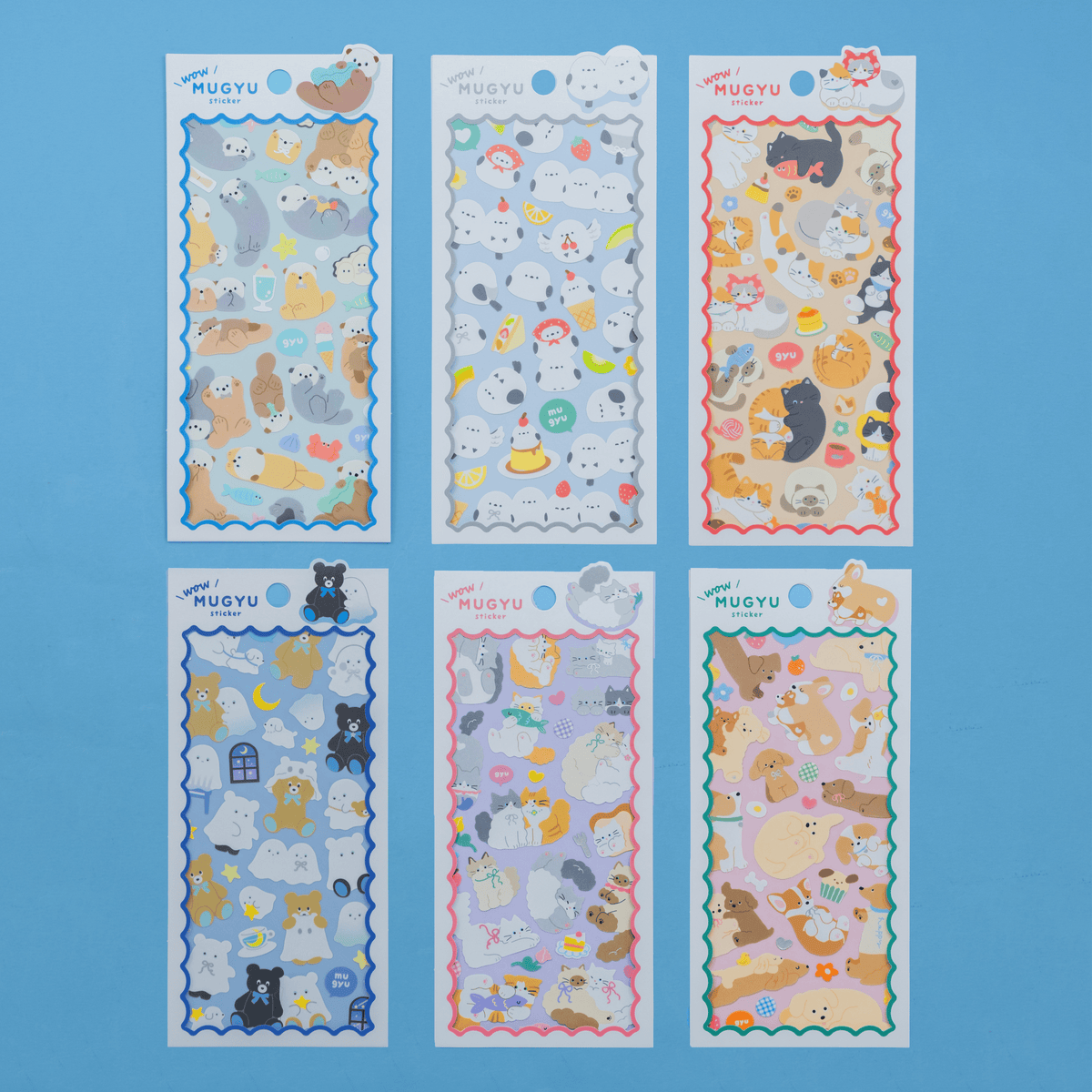 MUGYU Cute Animals Stickers - 6 Styles