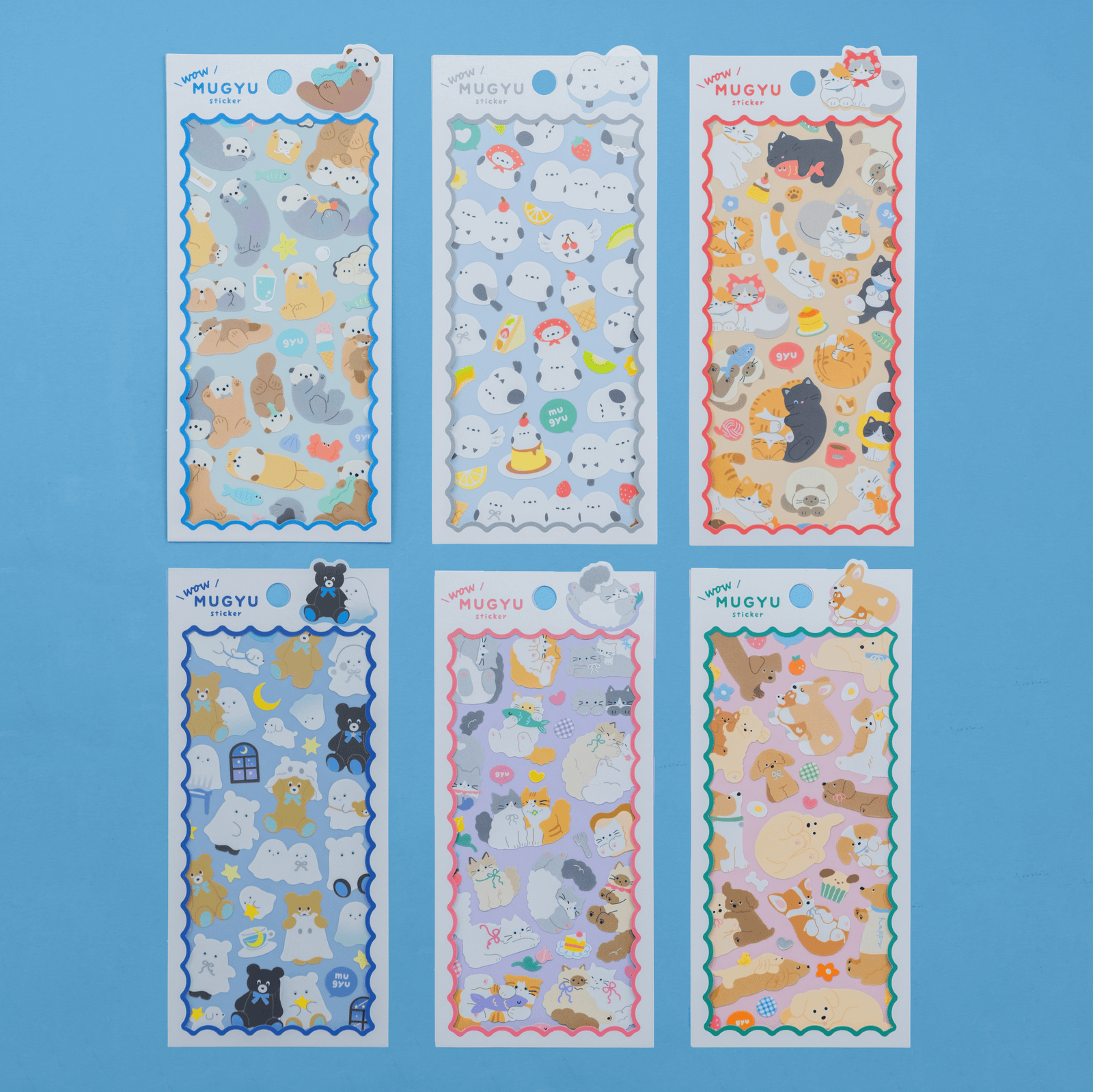 MUGYU Cute Animals Stickers - 6 Styles