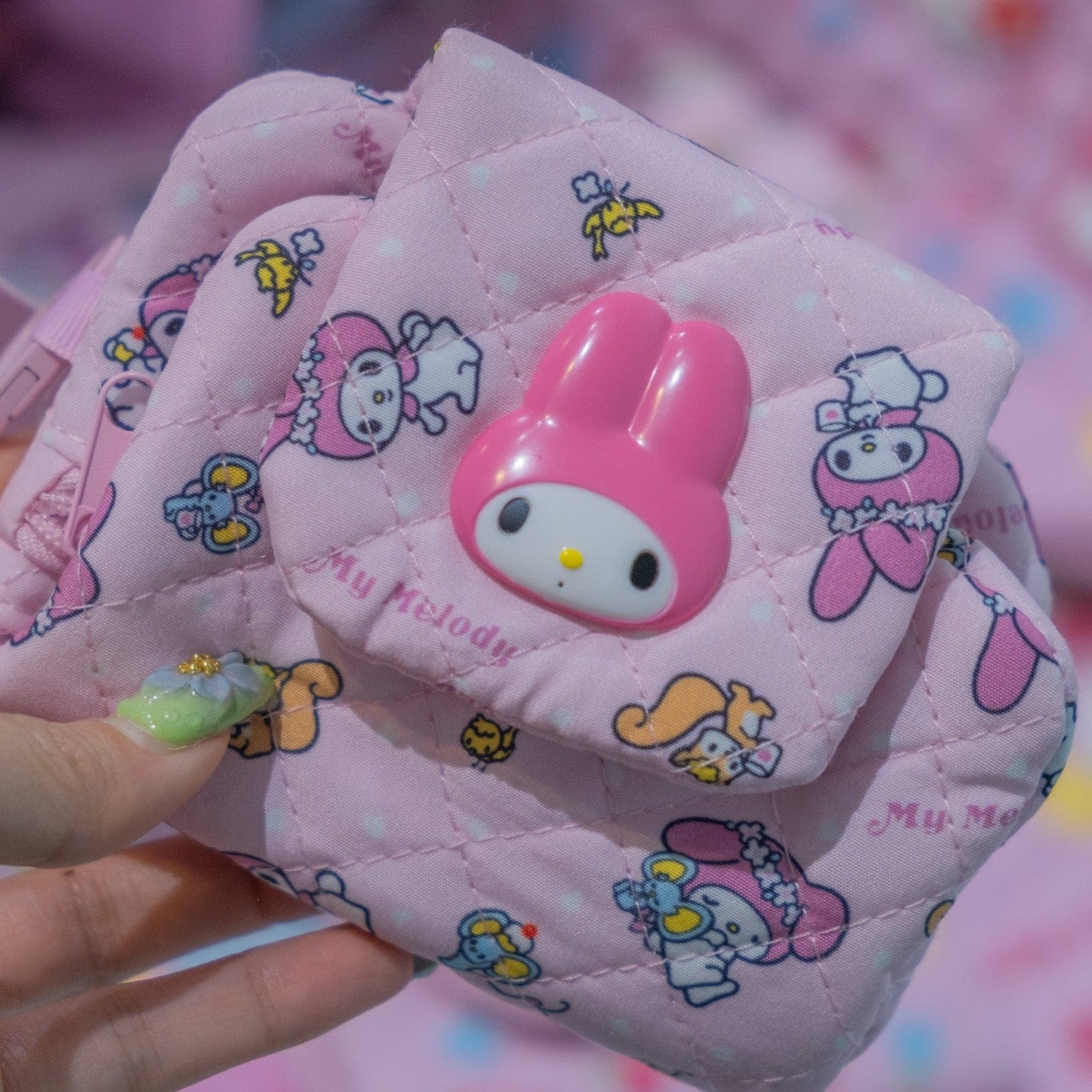 My Melody Sanrio Quilt Collection Card and Coin Case