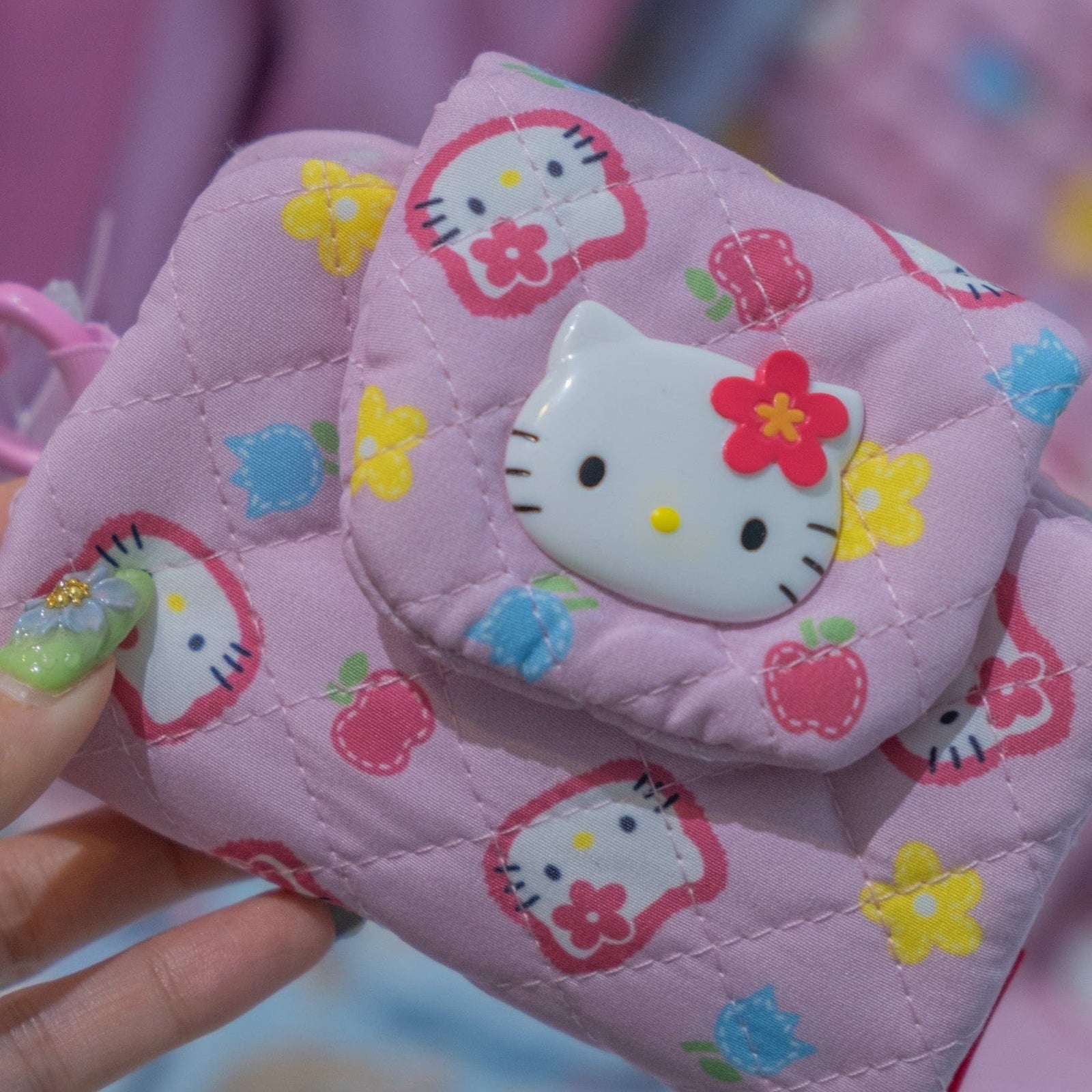 Hello Kitty Sanrio Quilt Collection Card and Coin Case