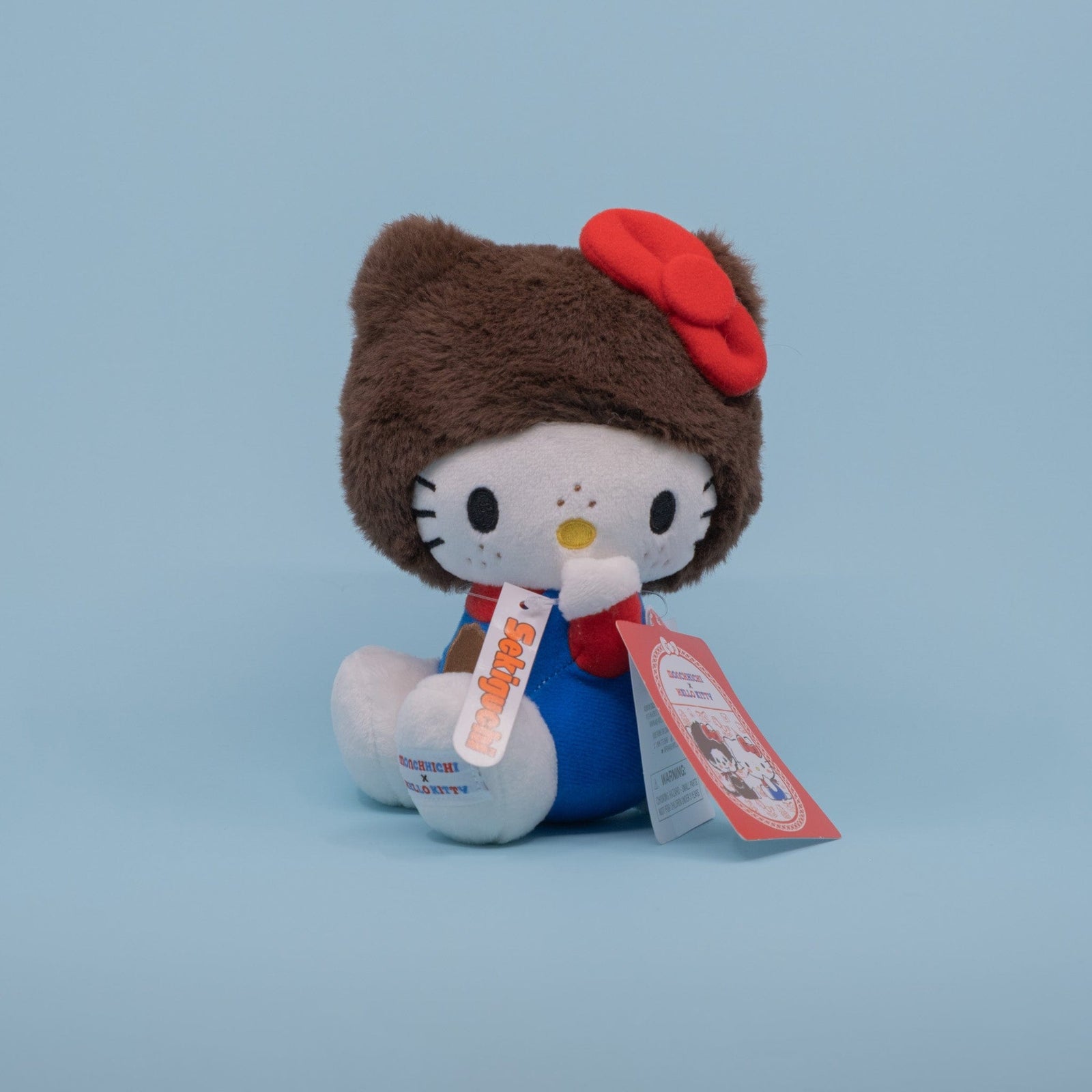 Hello Kitty x Monchhichi Plush (Overalls Hello Kitty)