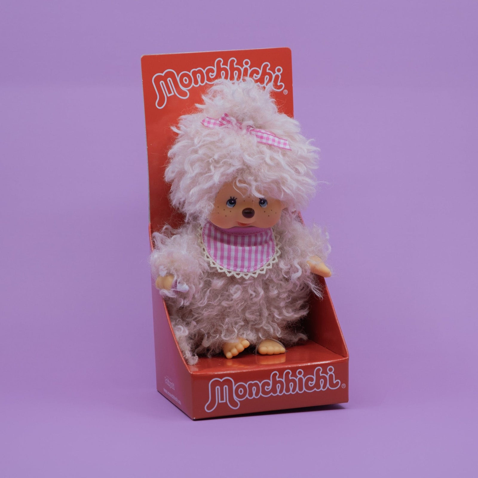 Monchhichi Fluffy Pink Beige 8" Plush