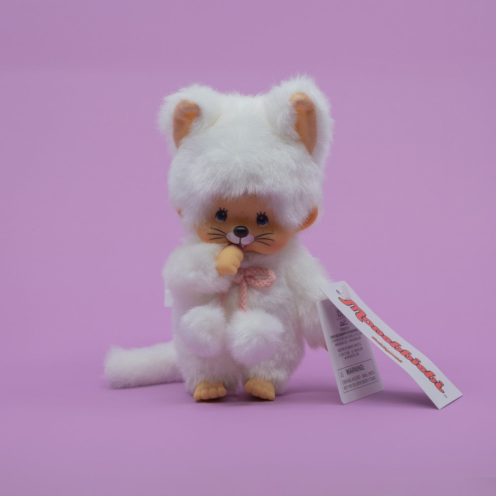 Monchhichi White Cat 8" Plush