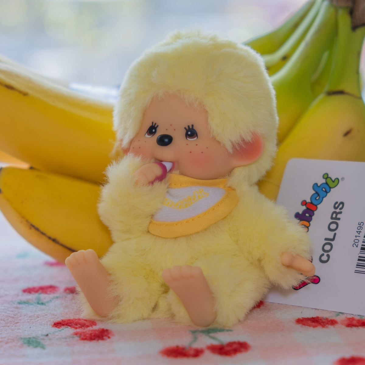 Yellow Pastel Beanie Monchhichi 5" Plush