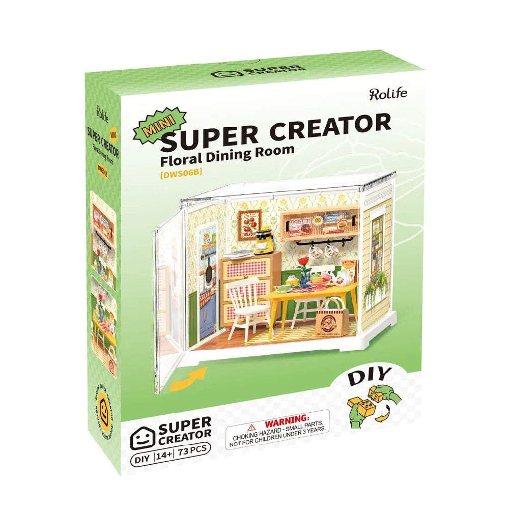 Super Creator Floral Dining Room DIY Mini House