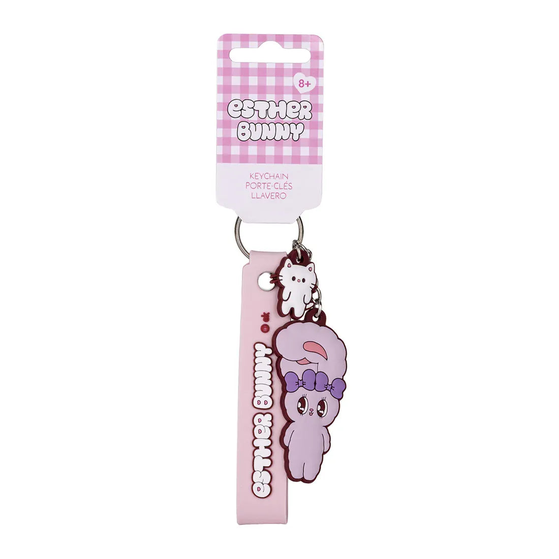 Esther Bunny Lavender Bunny PVC Strap Keychain
