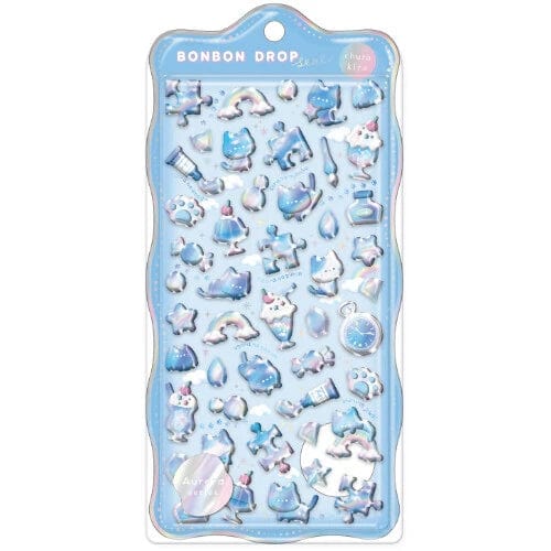 Blue Cat Aurora Bonbon Drop Q-Lia Stickers