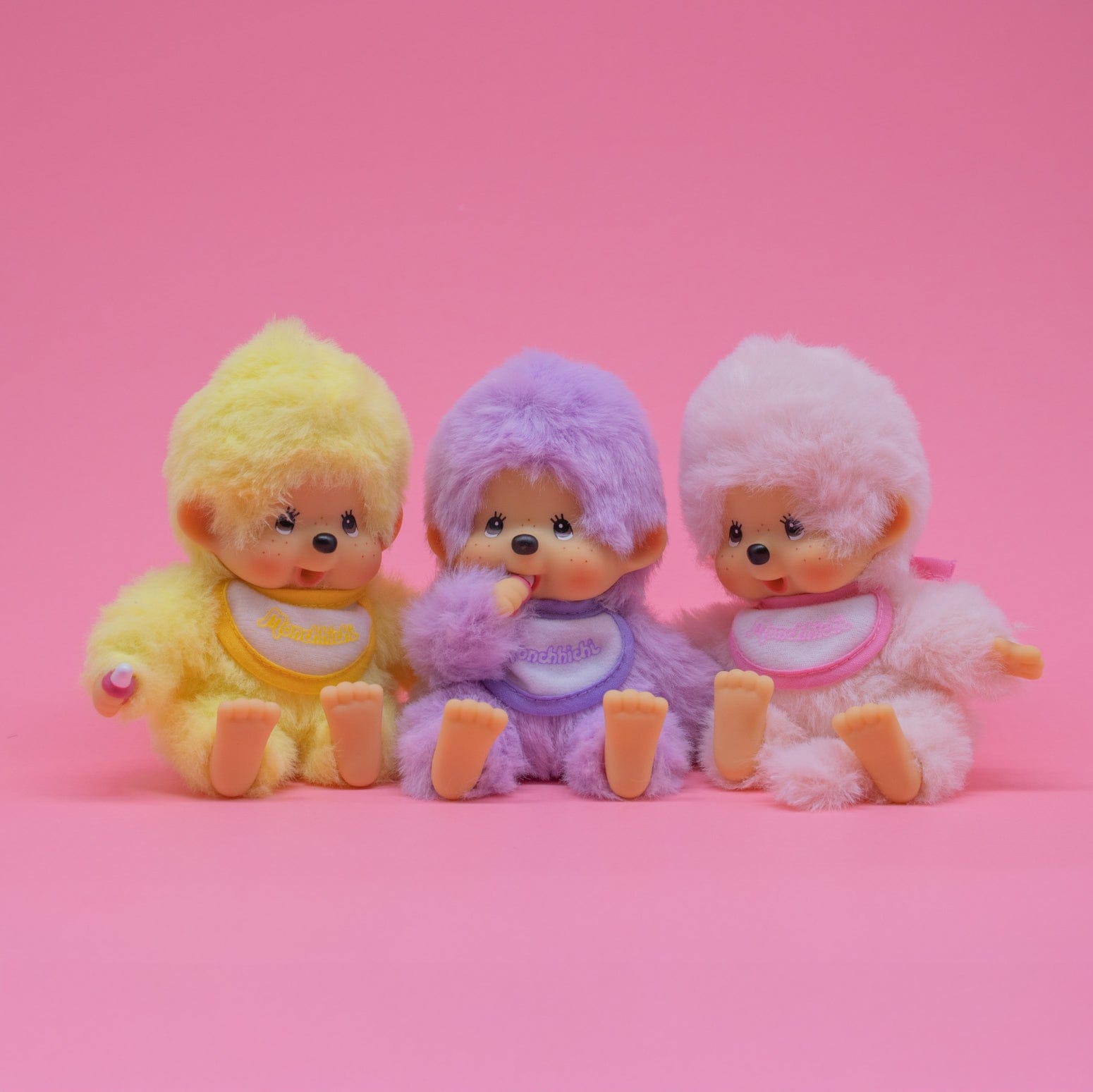 Purple Pastel Beanie Monchhichi 5" Plush