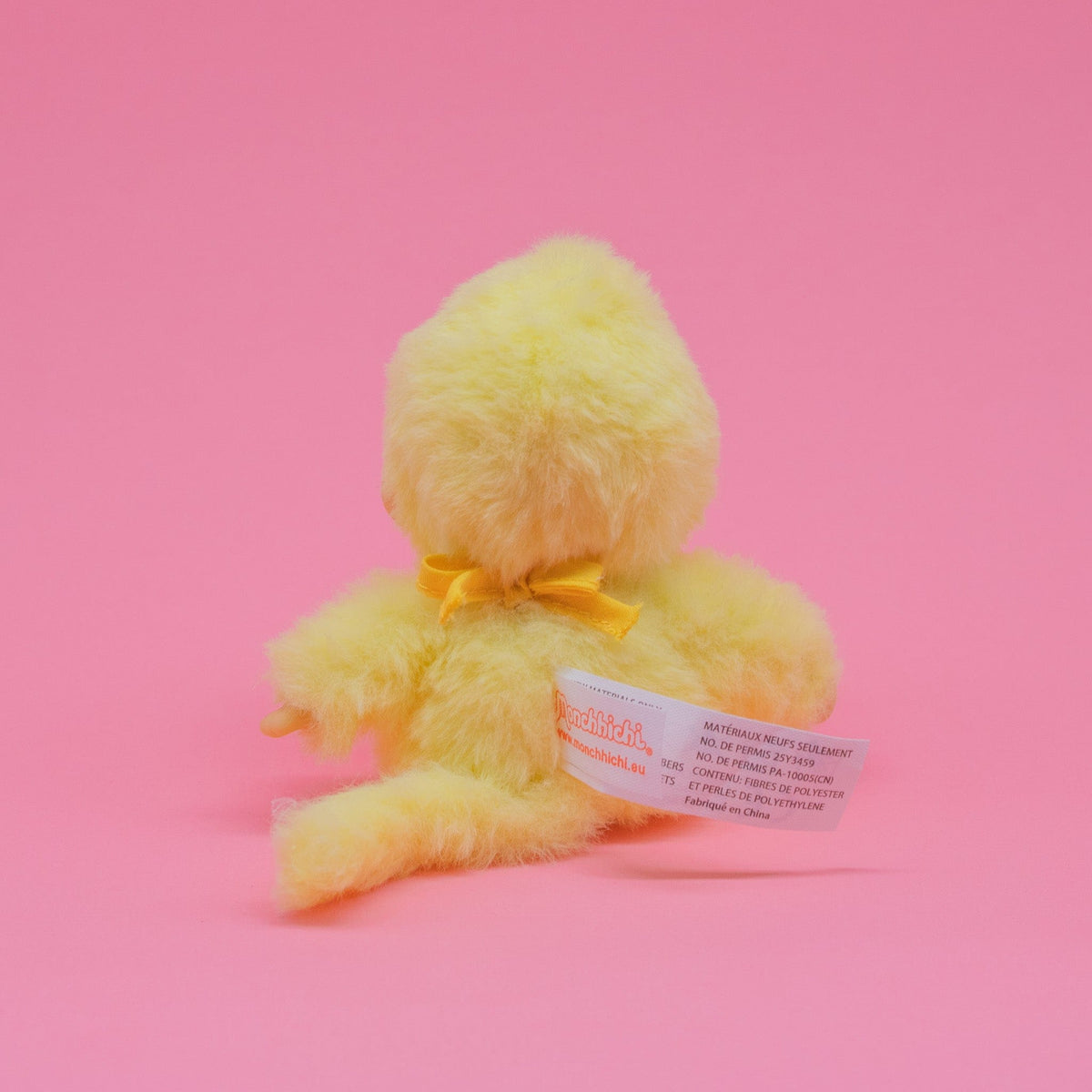Yellow Pastel Beanie Monchhichi 5" Plush