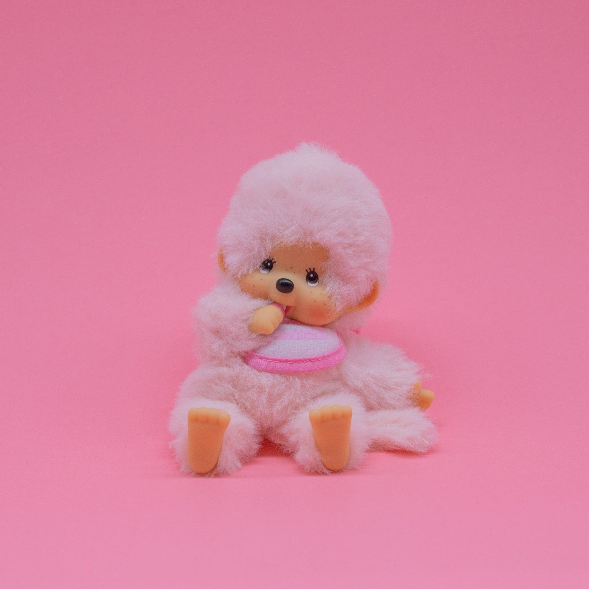 Pink Pastel Beanie Monchhichi 5" Plush