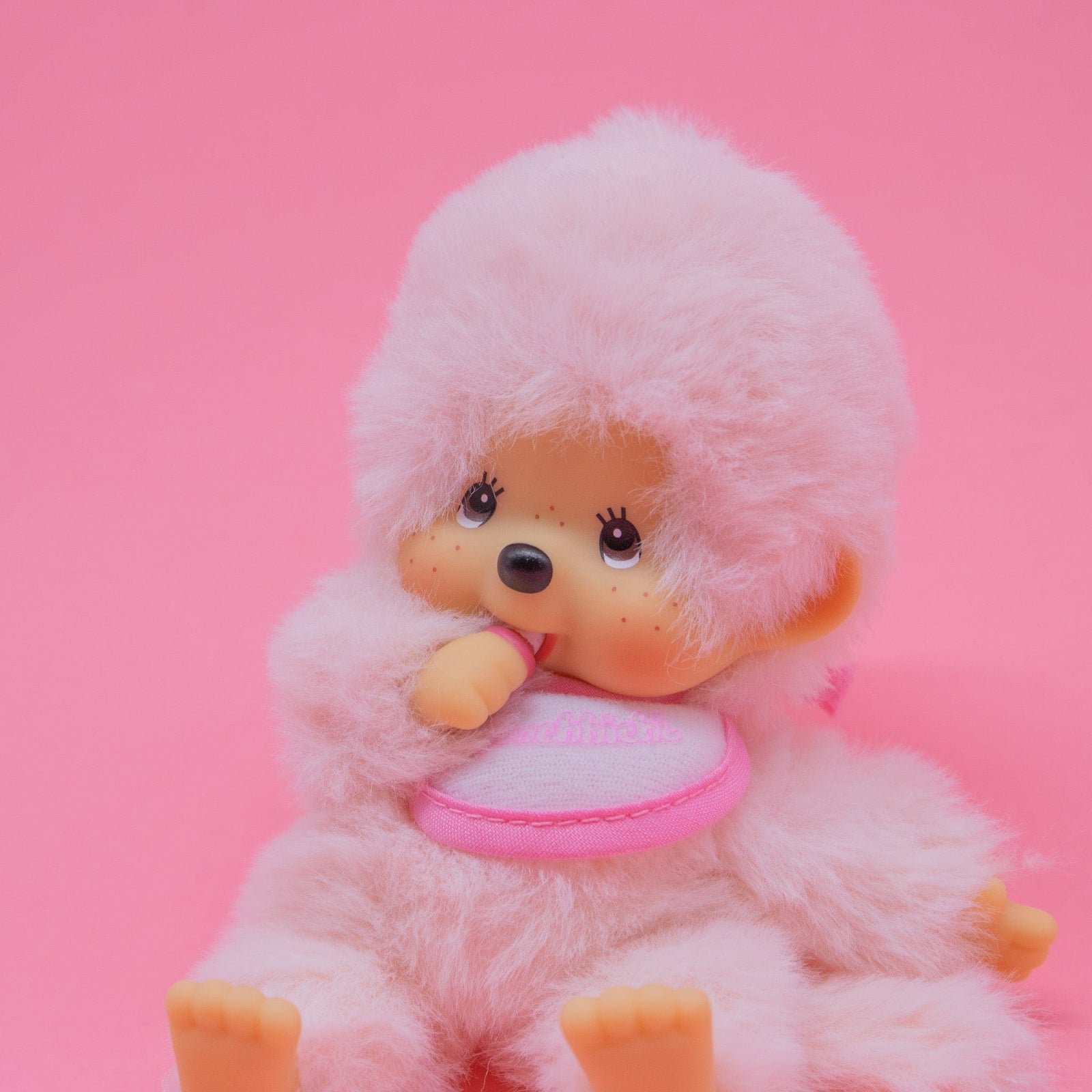 Pink Pastel Beanie Monchhichi 5" Plush