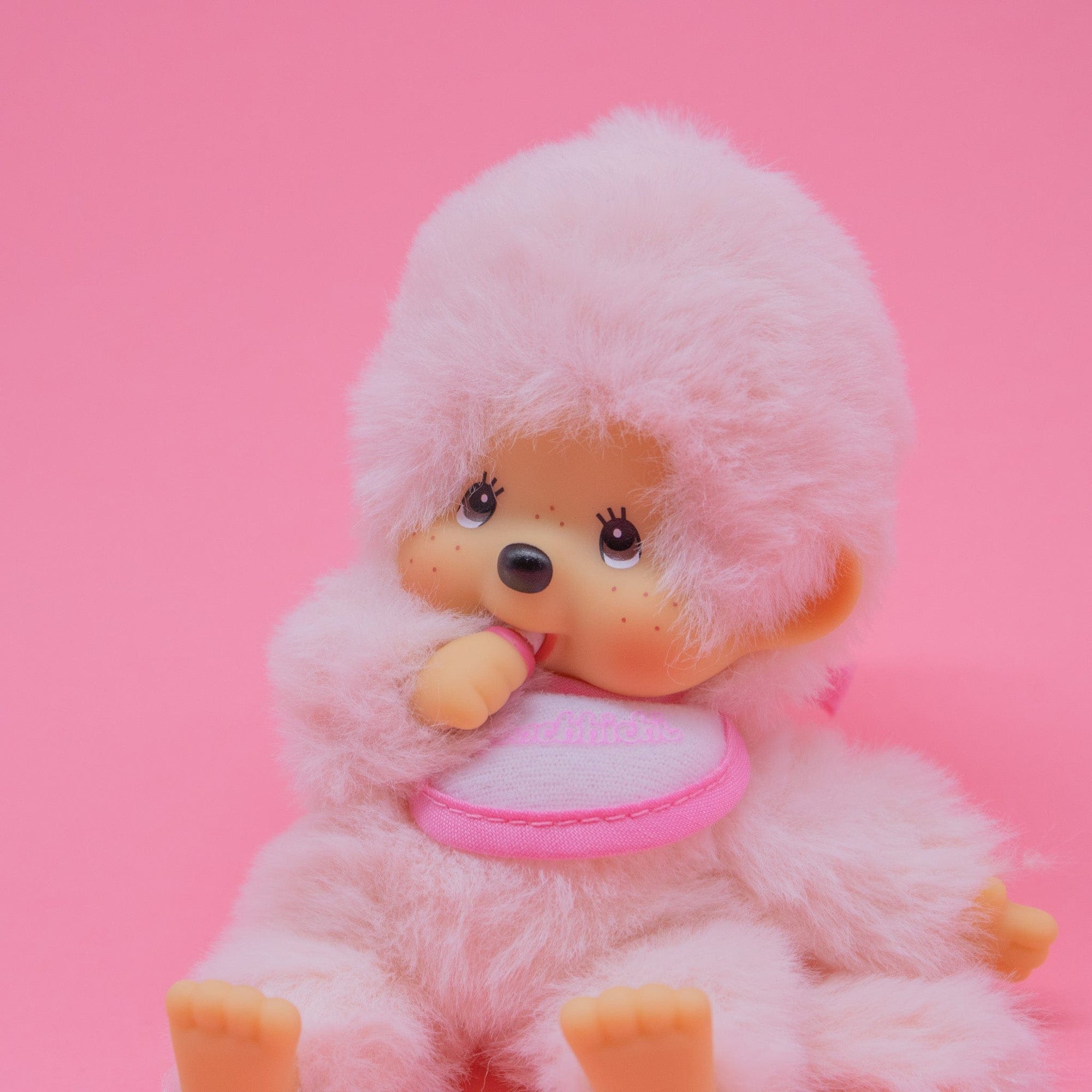 Pink Pastel Beanie Monchhichi 5" Plush