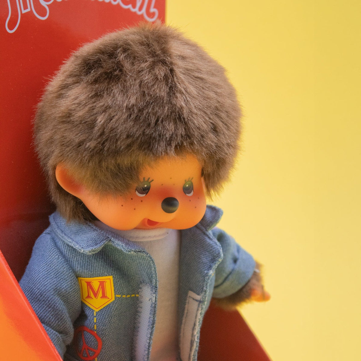 Boy Monchhichi 8" Plush with Jean Jacket