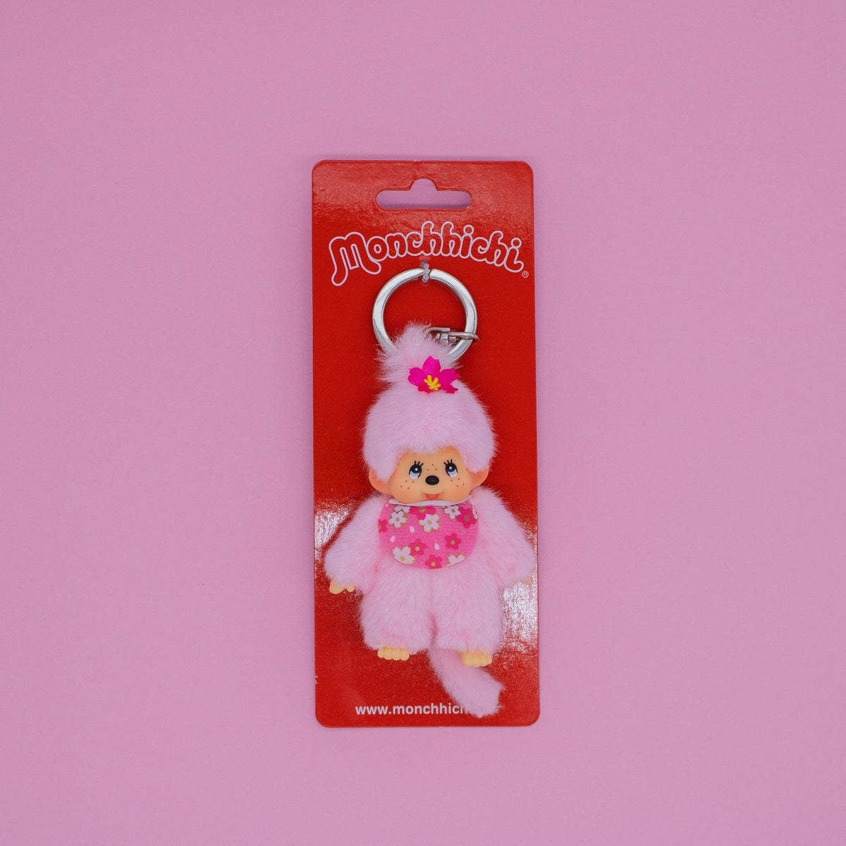 Monchhichi Cherry Blossom  4&quot; Plush Keychain