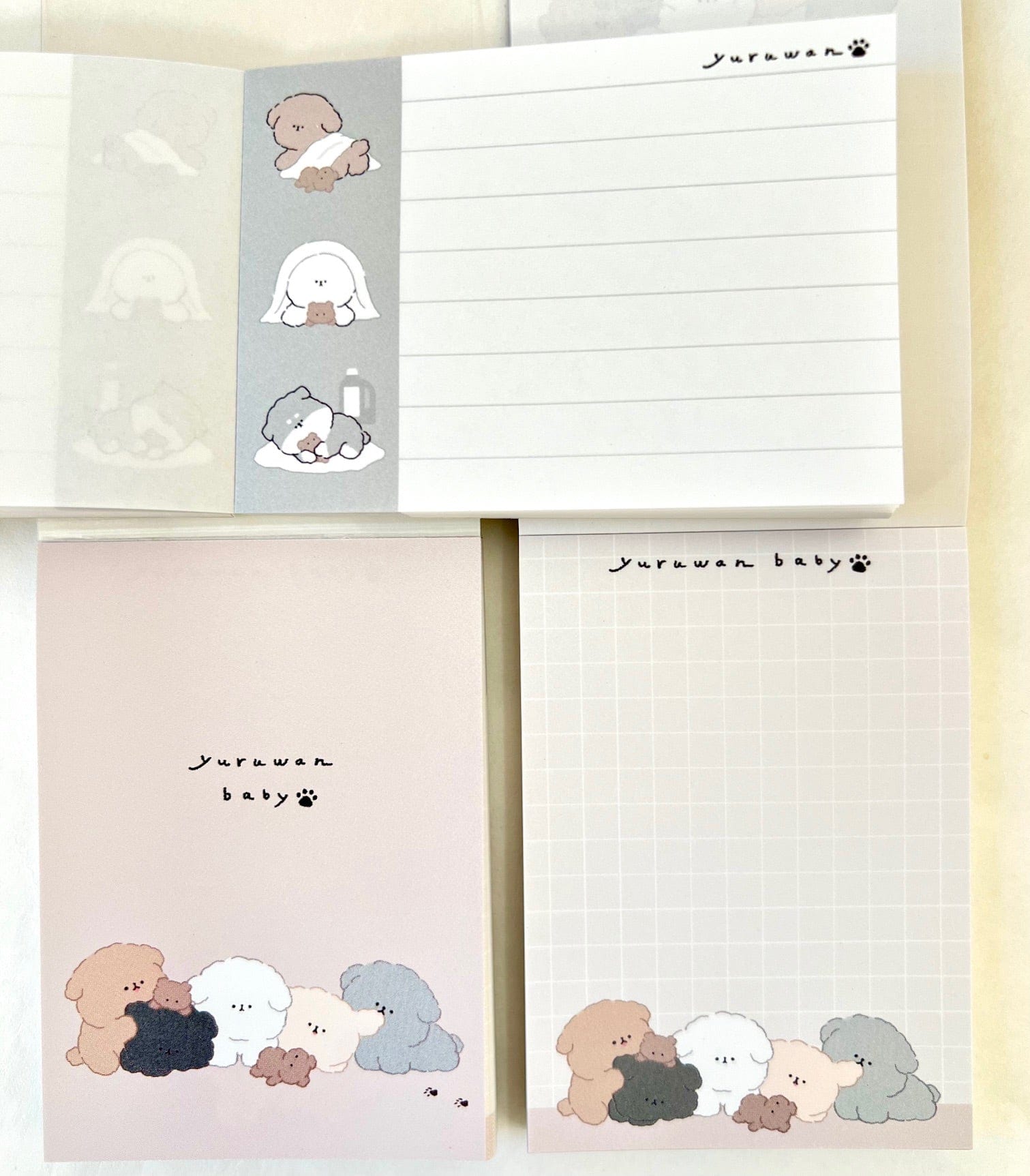 Kamio Yuruwan Baby Puppy Dogs Mini Notepad