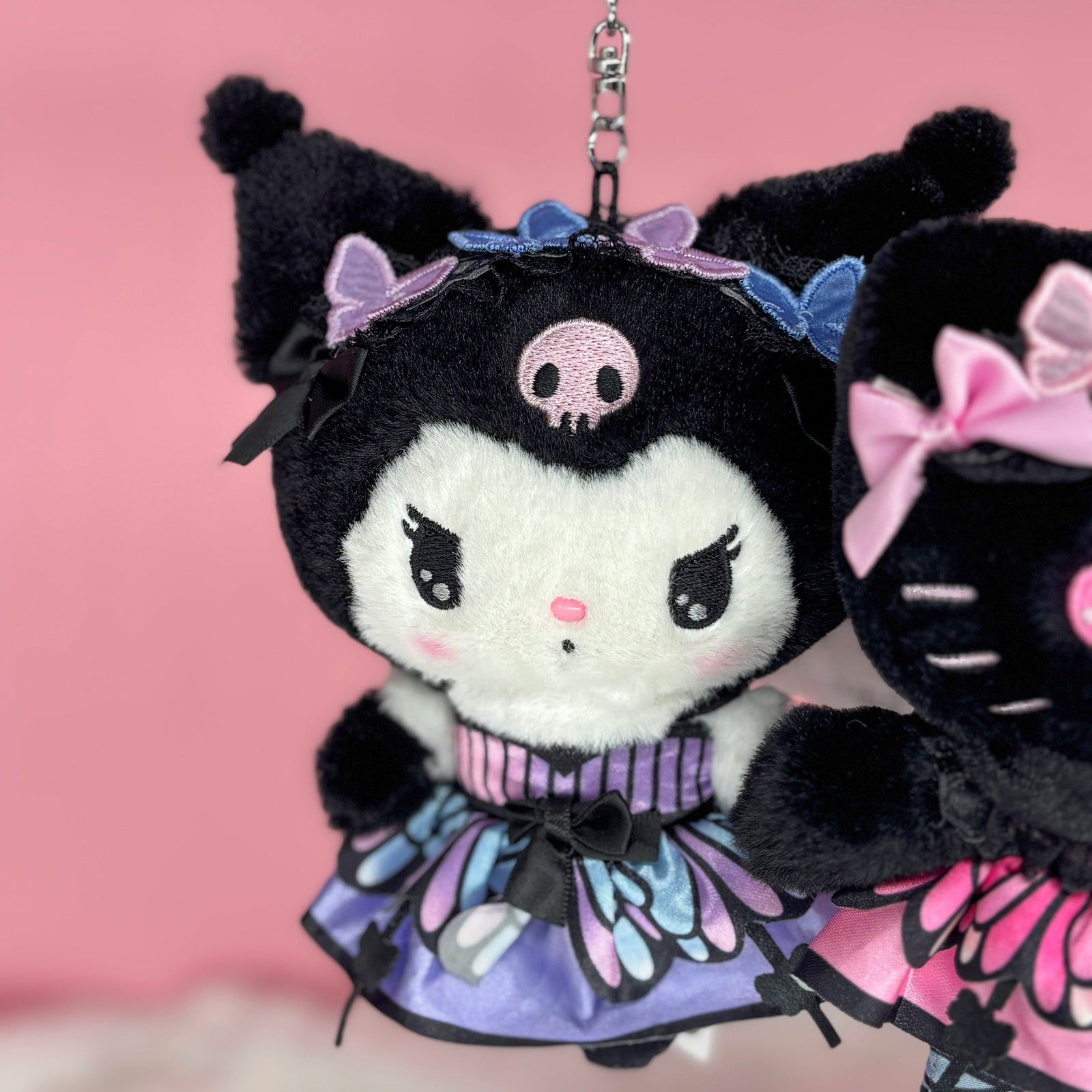 Kuromi Plush Keychain (Dark Butterfly Series)