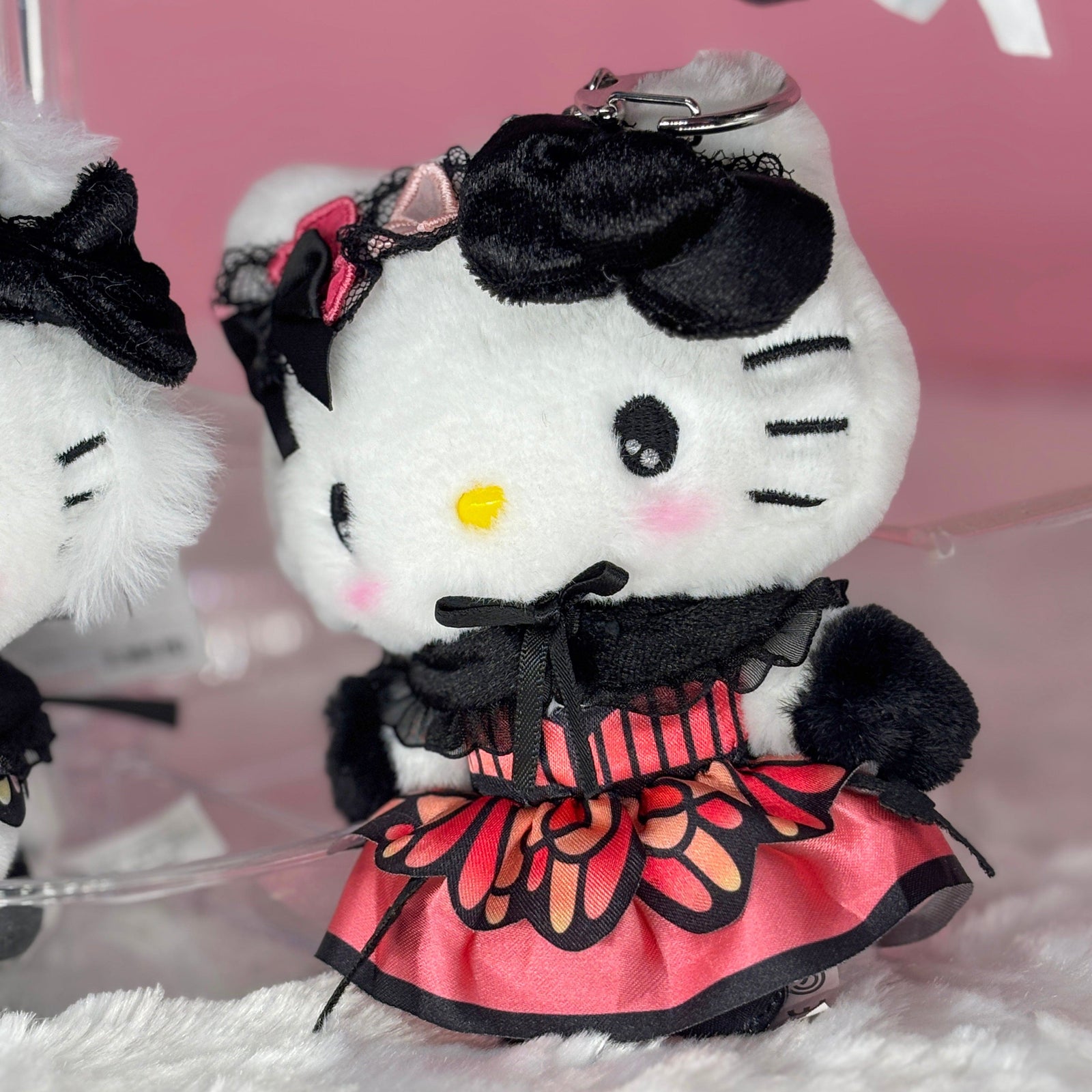 Hello Kitty Plush Keychain (Dark Butterfly Series)